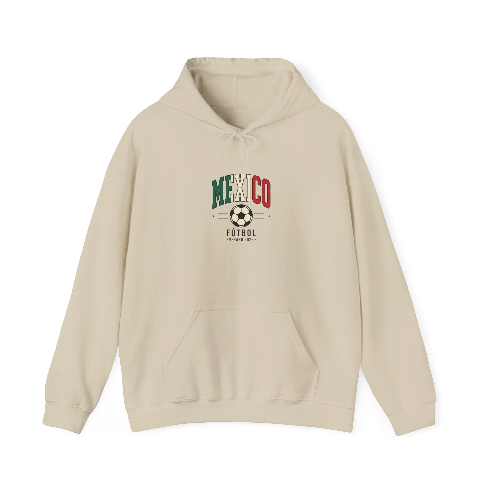 Mexico Futbol Crest Hoodie | Soccer Country Pride, Mexican Flag Colors