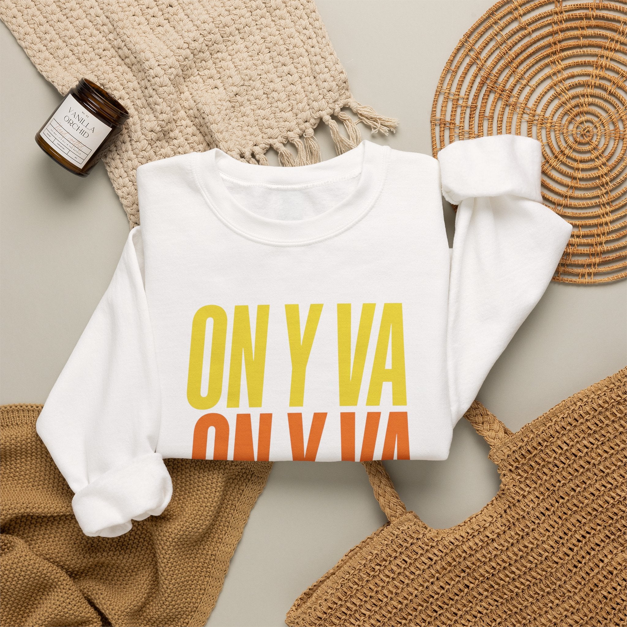 On Y Va Retro Cycling Crewneck Sweatshirt | Tour de France Vibes