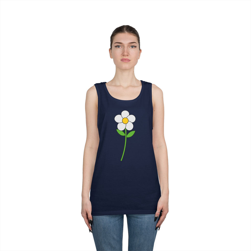 Daisy Graphic Tank Top — Minimal Floral Summer Tank