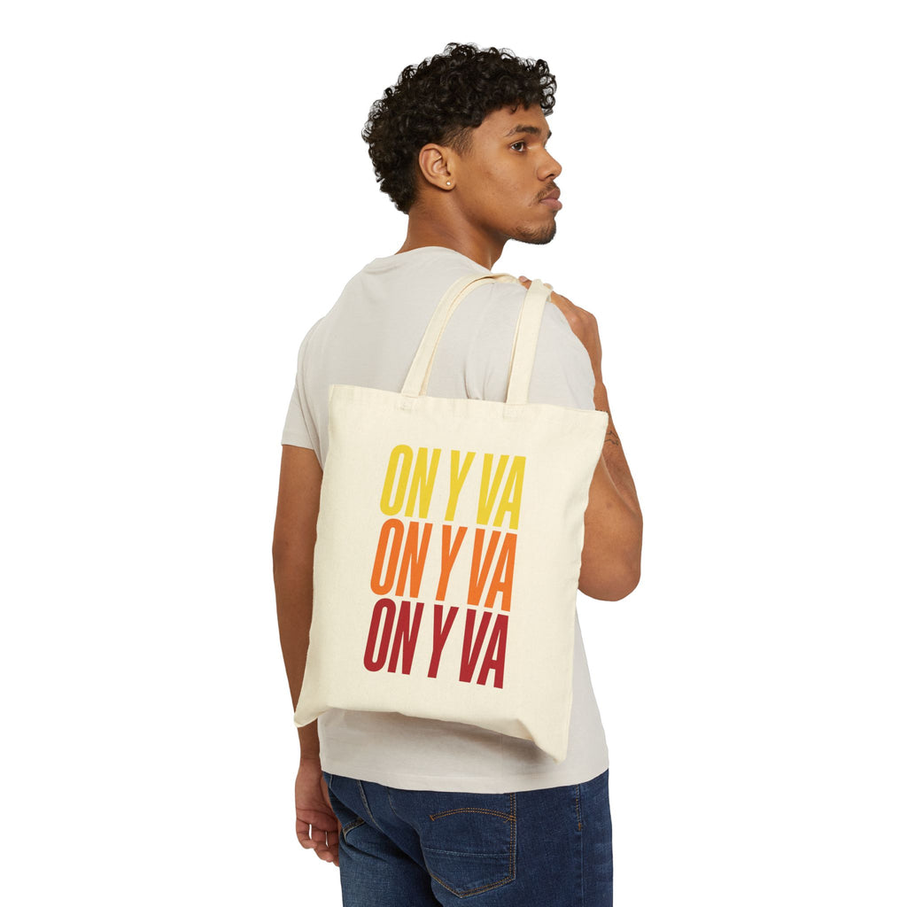 On Y Va Retro Cycling Tote | Tour de France Inspired Canvas