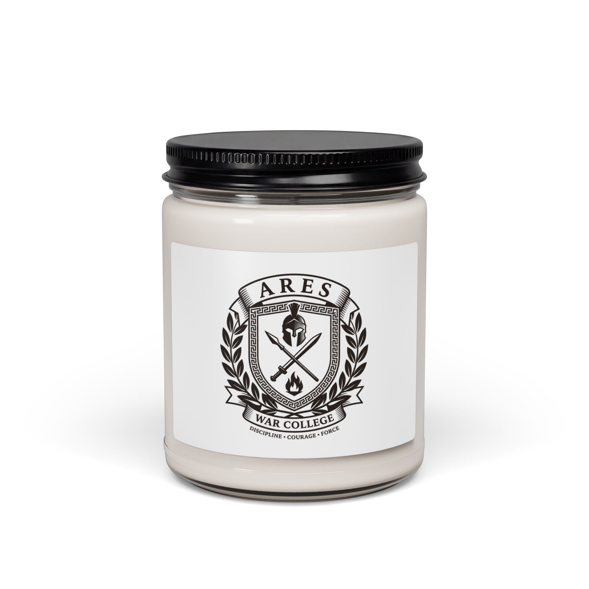 Ares Crest Soy Candle, Greek Mythology Mythcore | Dark Academia - Velqono