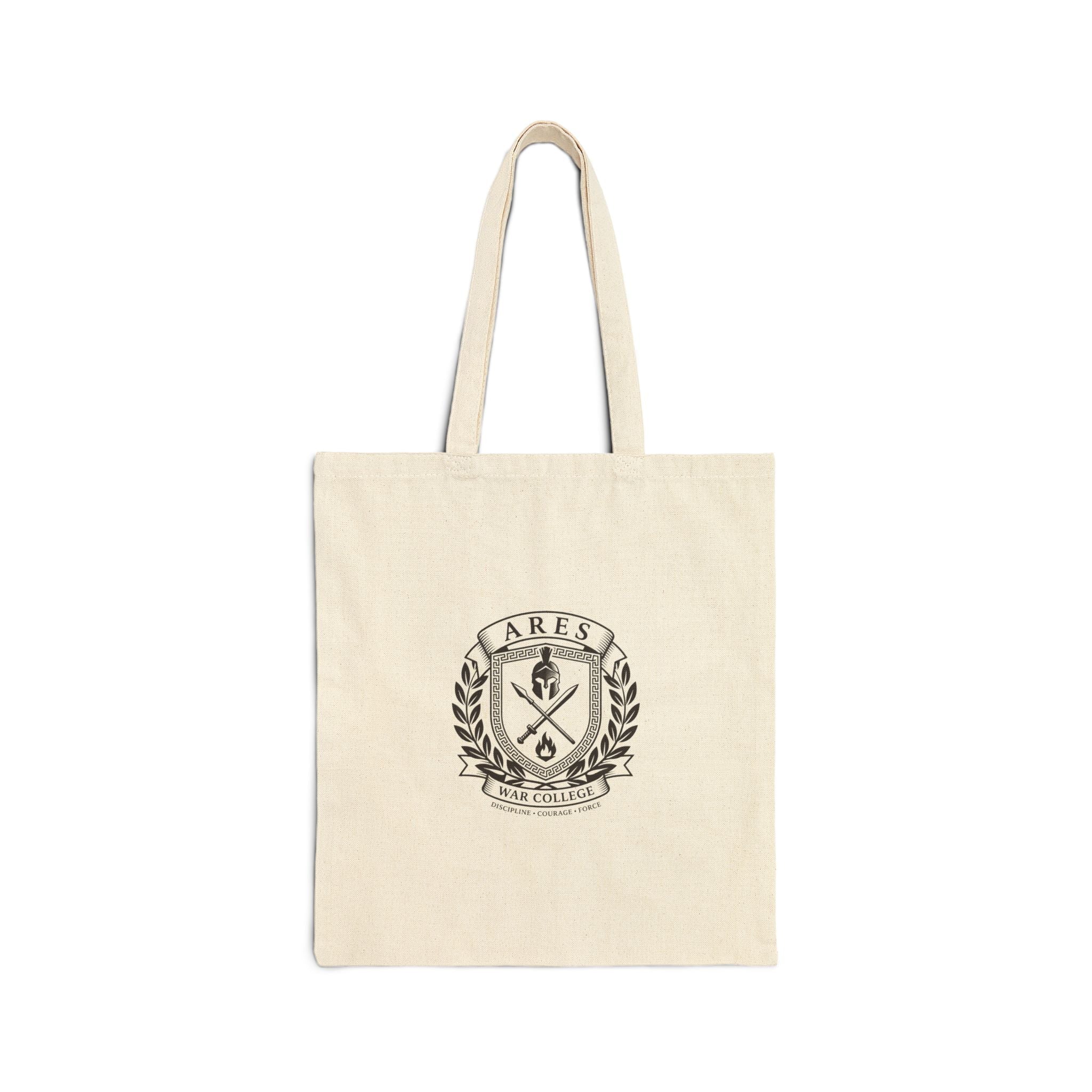 Ares Crest Tote | Greek Mythology, Mythcore Classical Canvas Tote - Velqono
