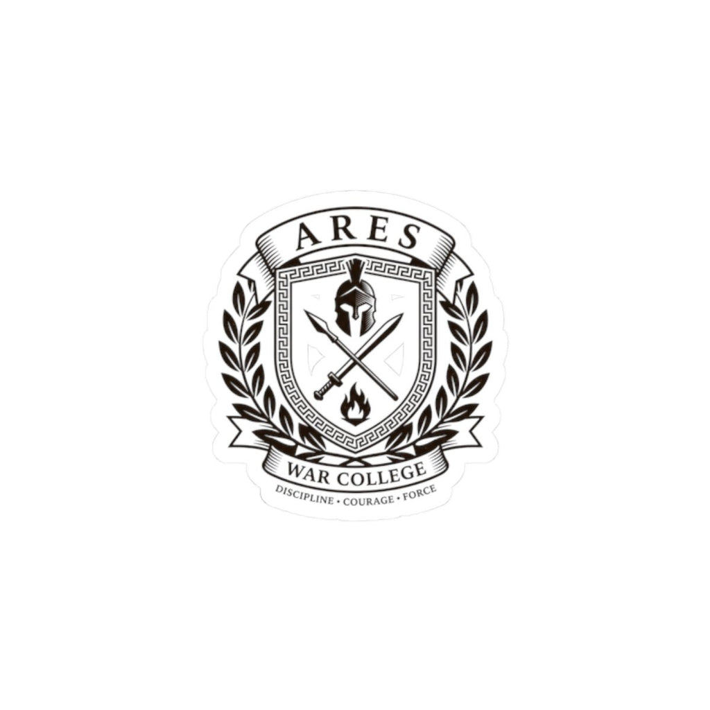 Ares War College Crest Kiss-Cut Stickers | Mythcore Greek Mythology - Velqono