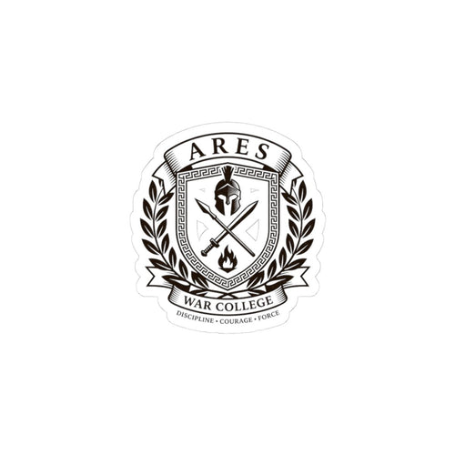 Ares War College Crest Kiss-Cut Stickers | Mythcore Greek Mythology - Velqono