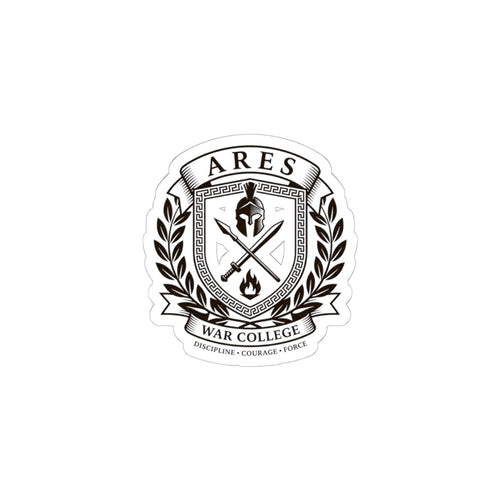 Ares War College Crest Kiss-Cut Stickers | Mythcore Greek Mythology - Velqono
