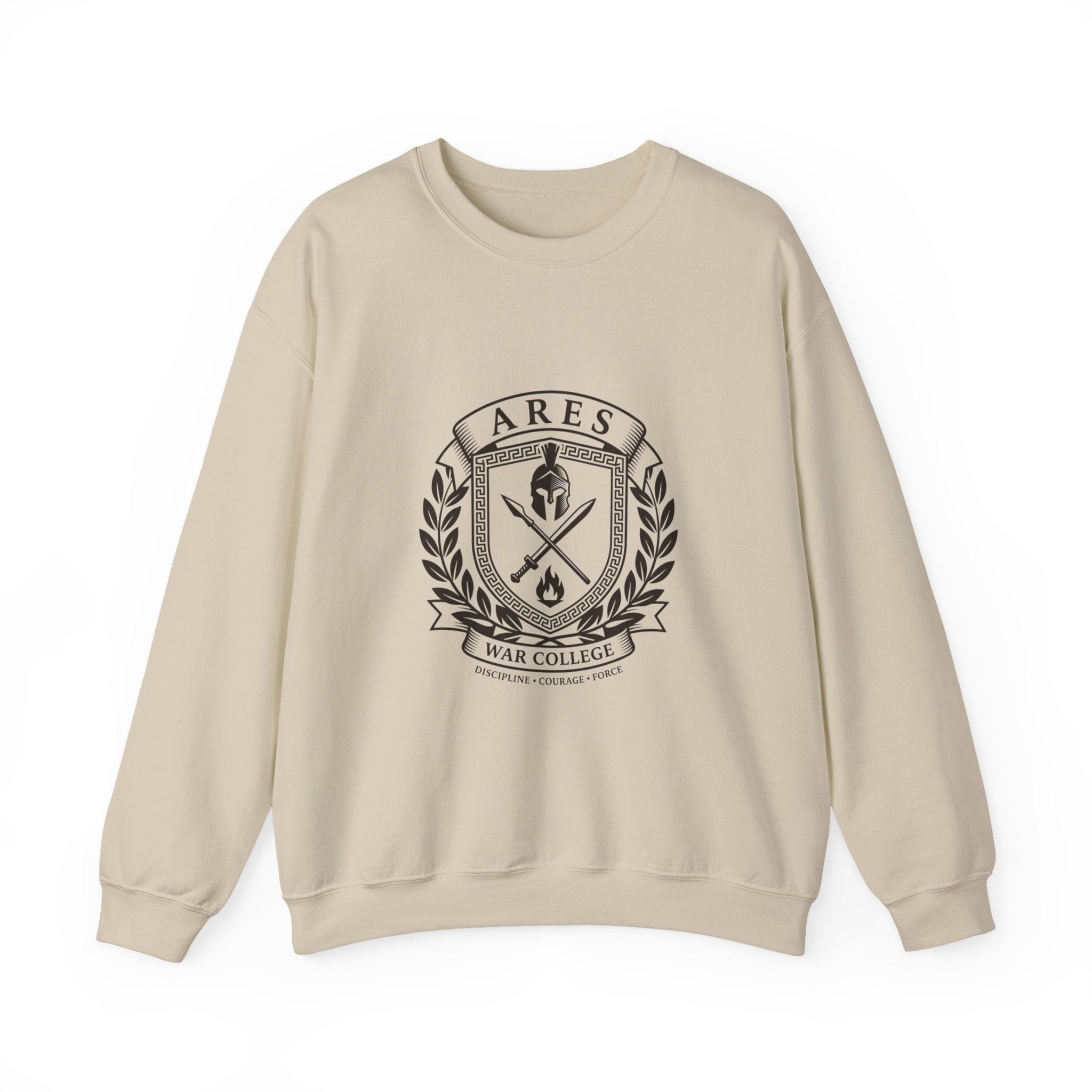 Ares War College Crest Sweatshirt | Greek Mythology, Mythcore - Velqono