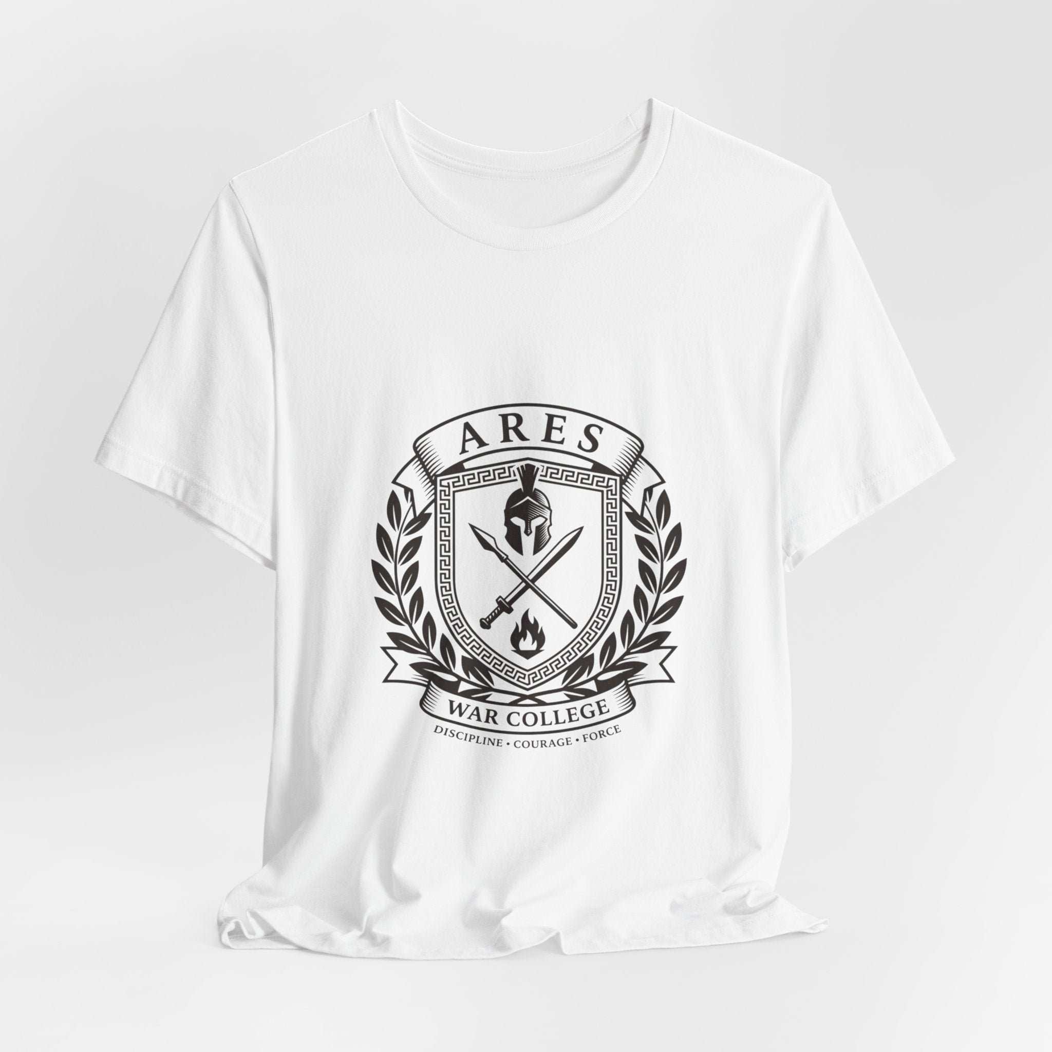 Ares War College Crest Tee | Greek Mythology, Mythcore - Velqono