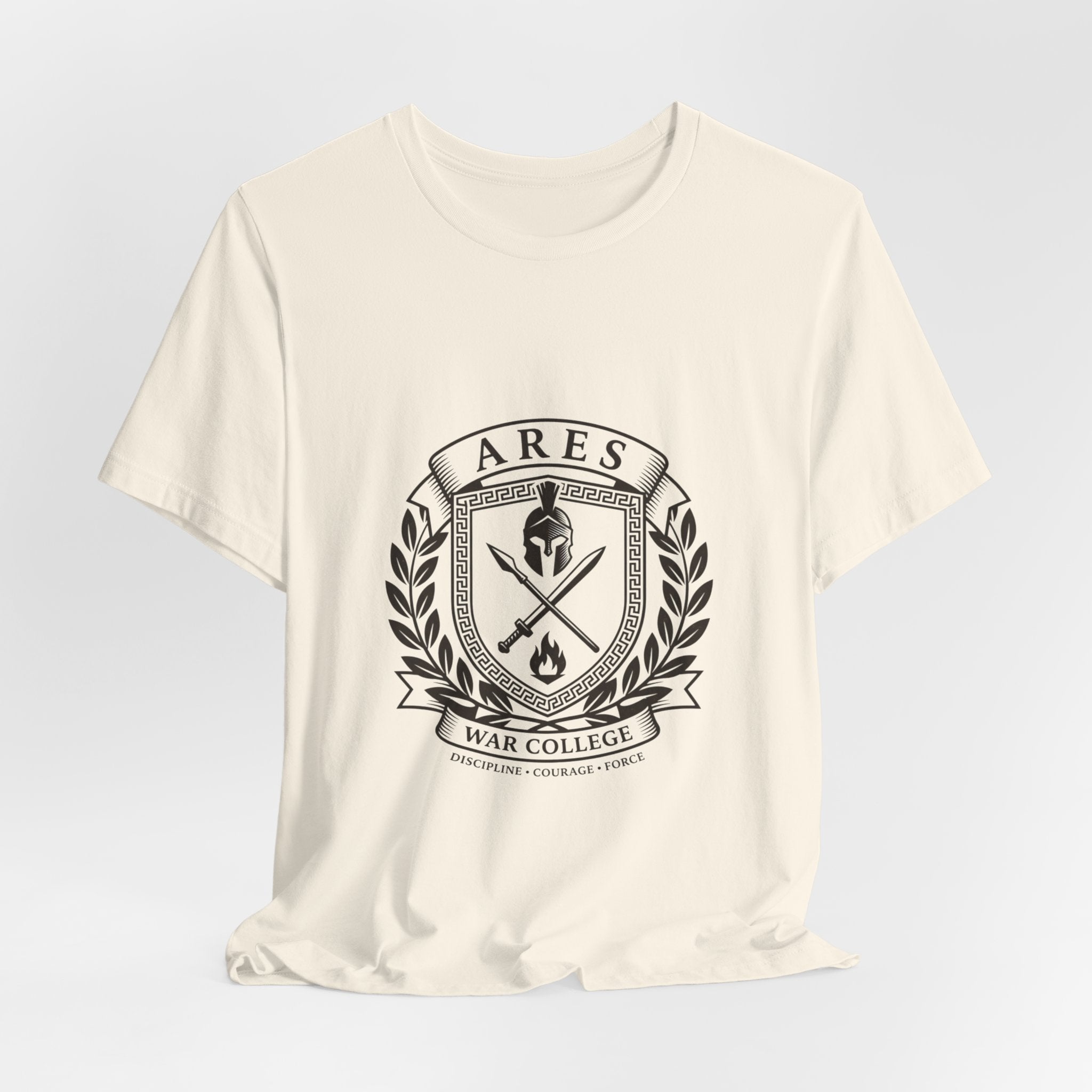 Ares War College Crest Tee | Greek Mythology, Mythcore - Velqono