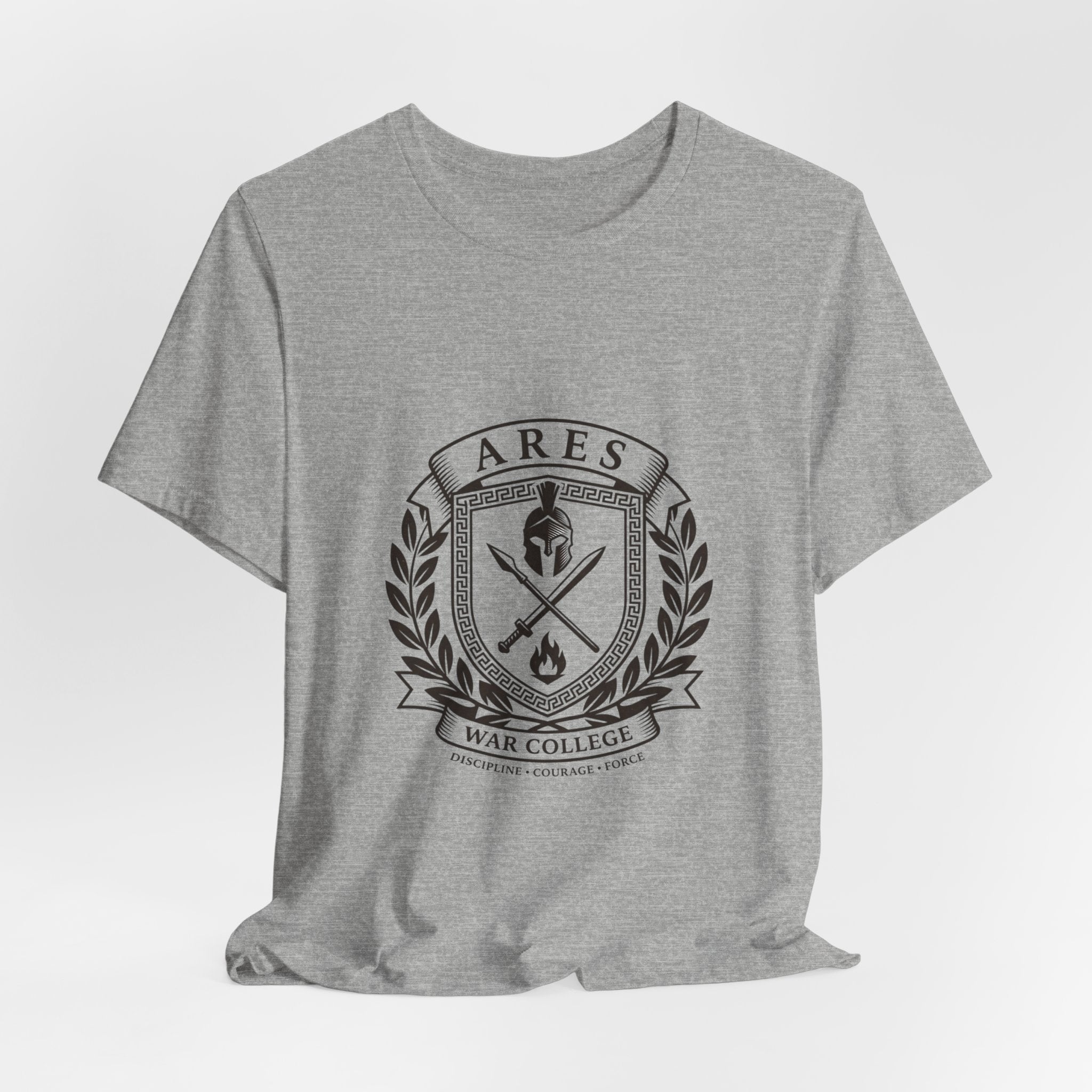 Ares War College Crest Tee | Greek Mythology, Mythcore - Velqono