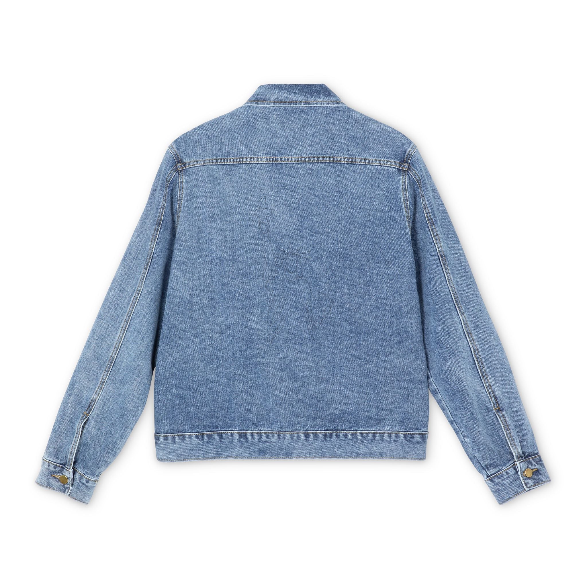 Classic Men’s Denim Jacket – Light Wash Casual Trucker Coat - Velqono