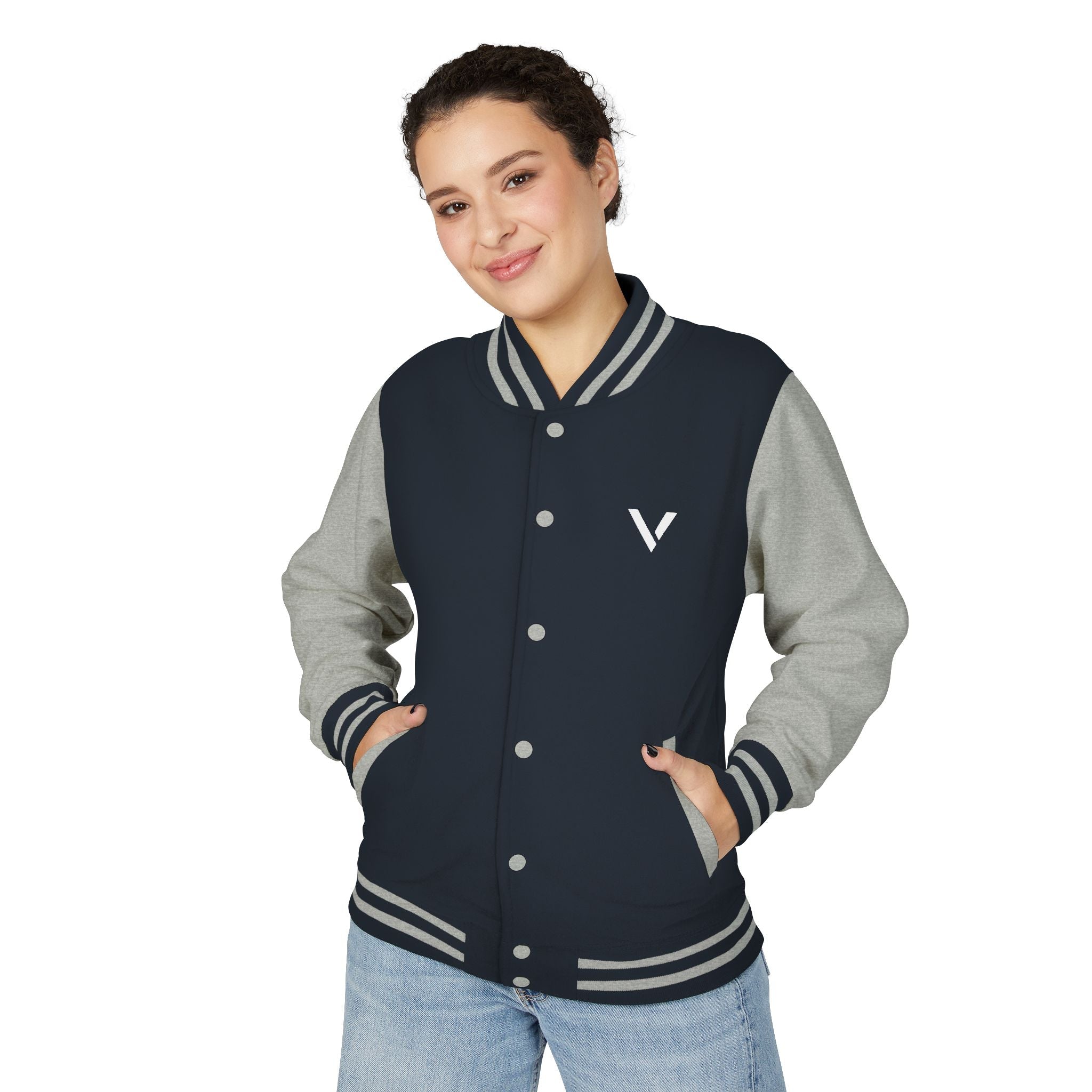 Classic Red & White Letterman Jacket - Velqono