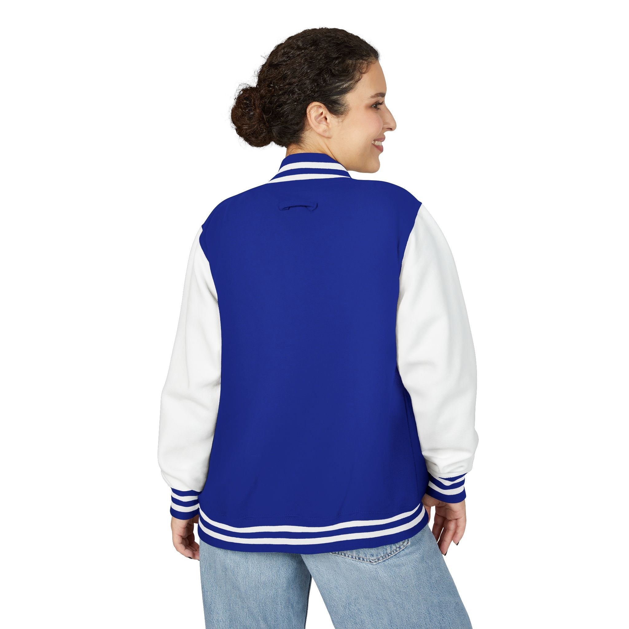 Classic Red & White Letterman Jacket - Velqono