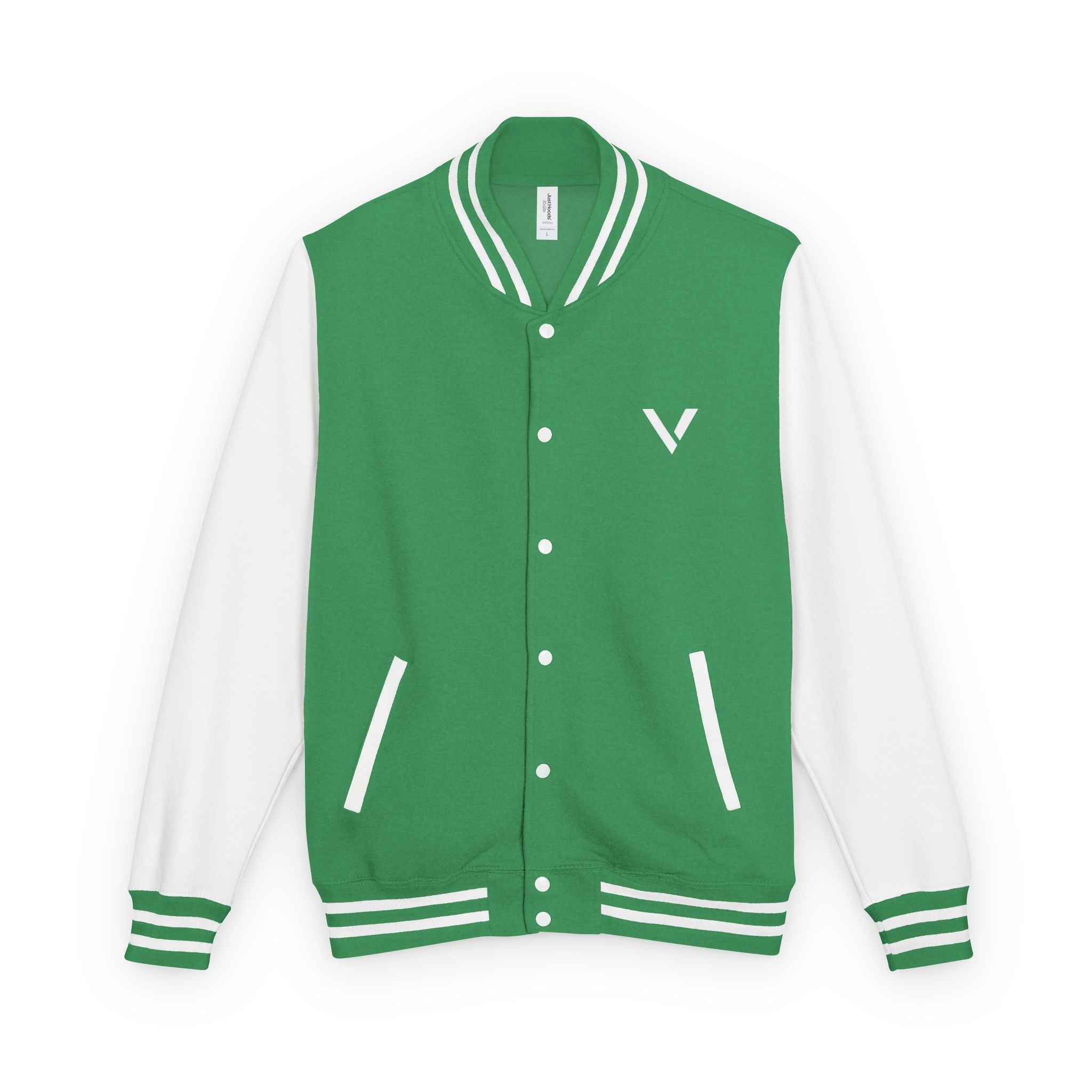 Classic Red & White Letterman Jacket - Velqono