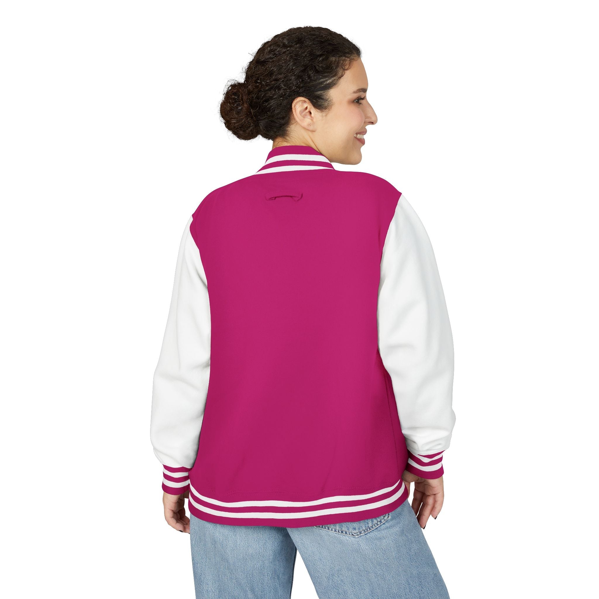 Classic Red & White Letterman Jacket - Velqono