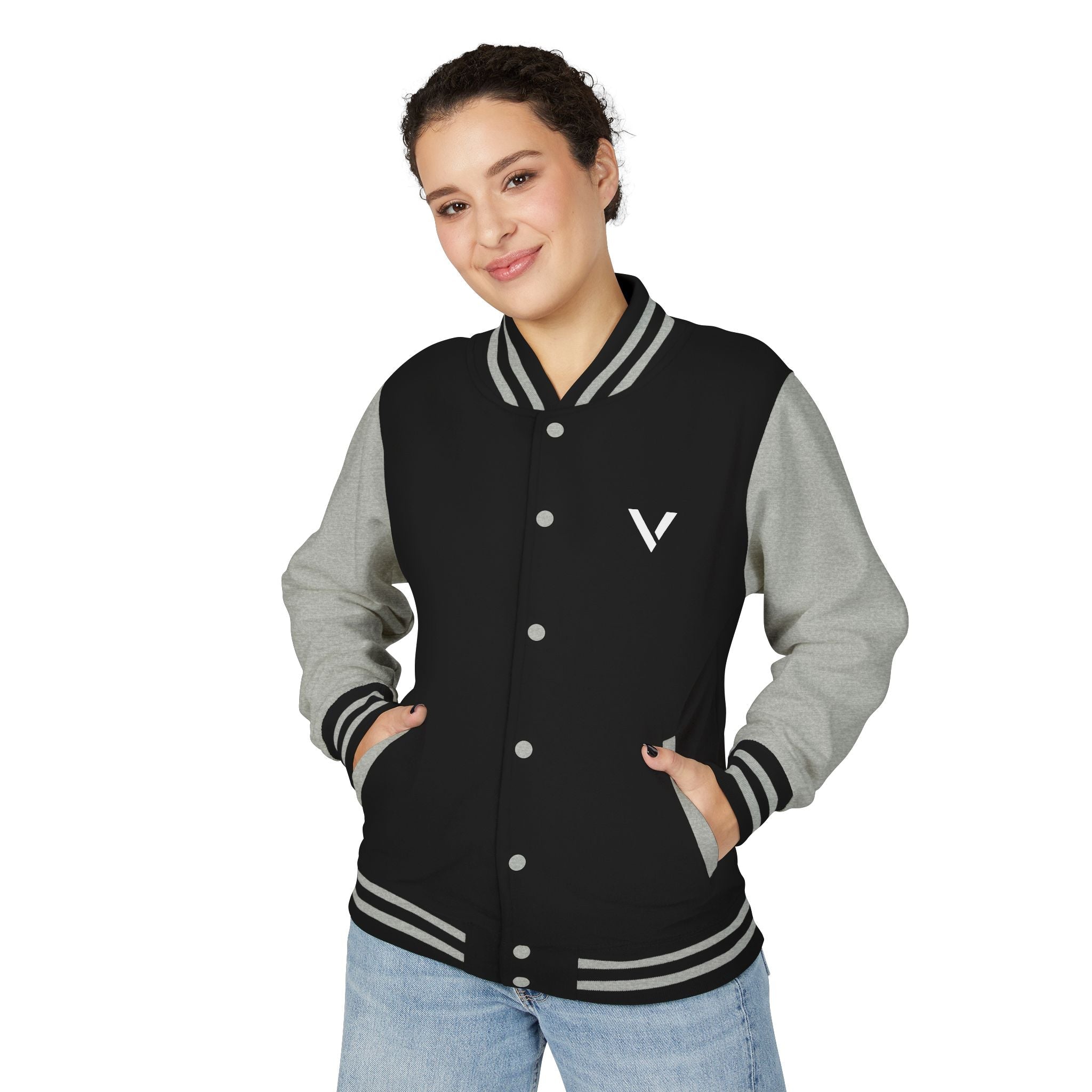 Classic Red & White Letterman Jacket - Velqono