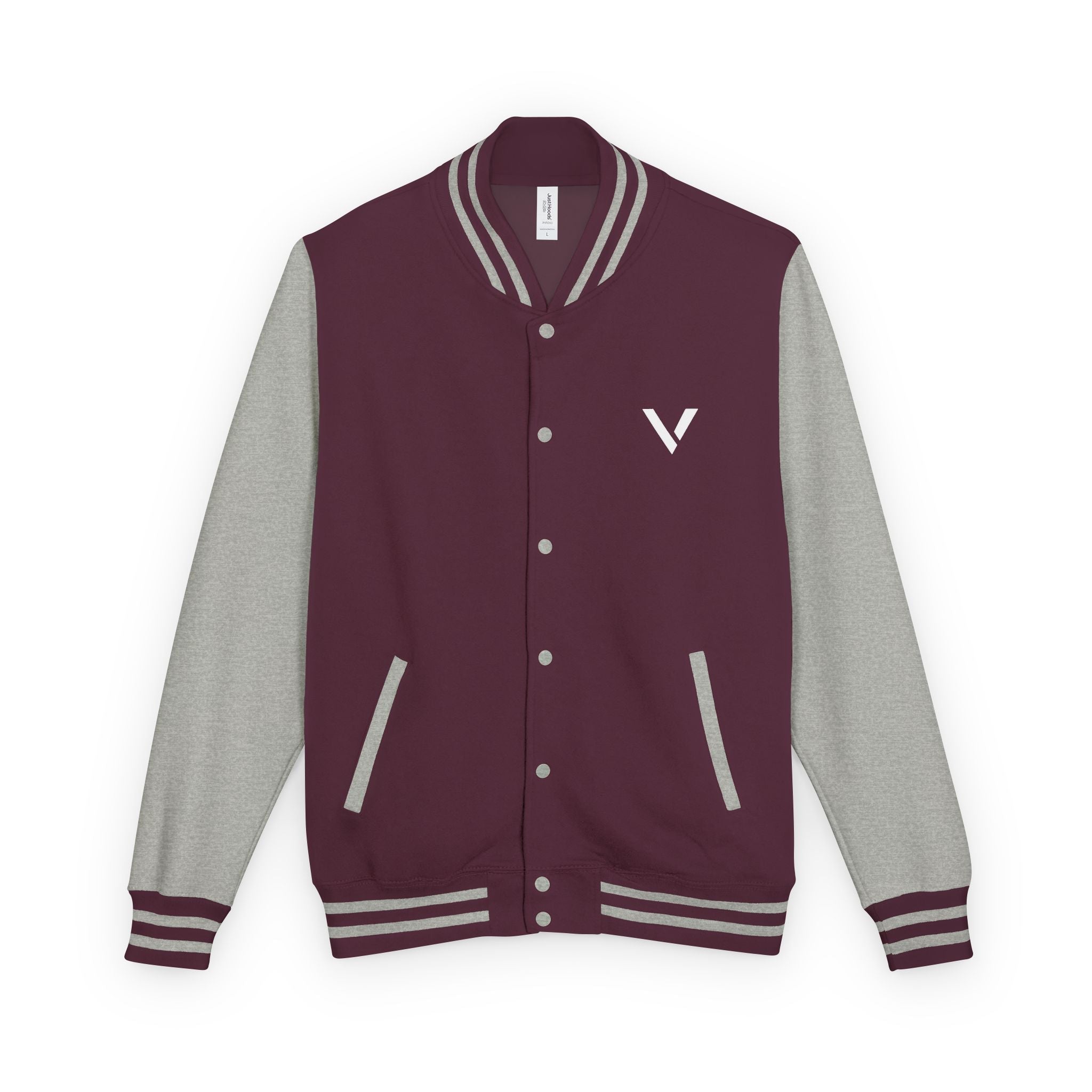 Classic Red & White Letterman Jacket - Velqono