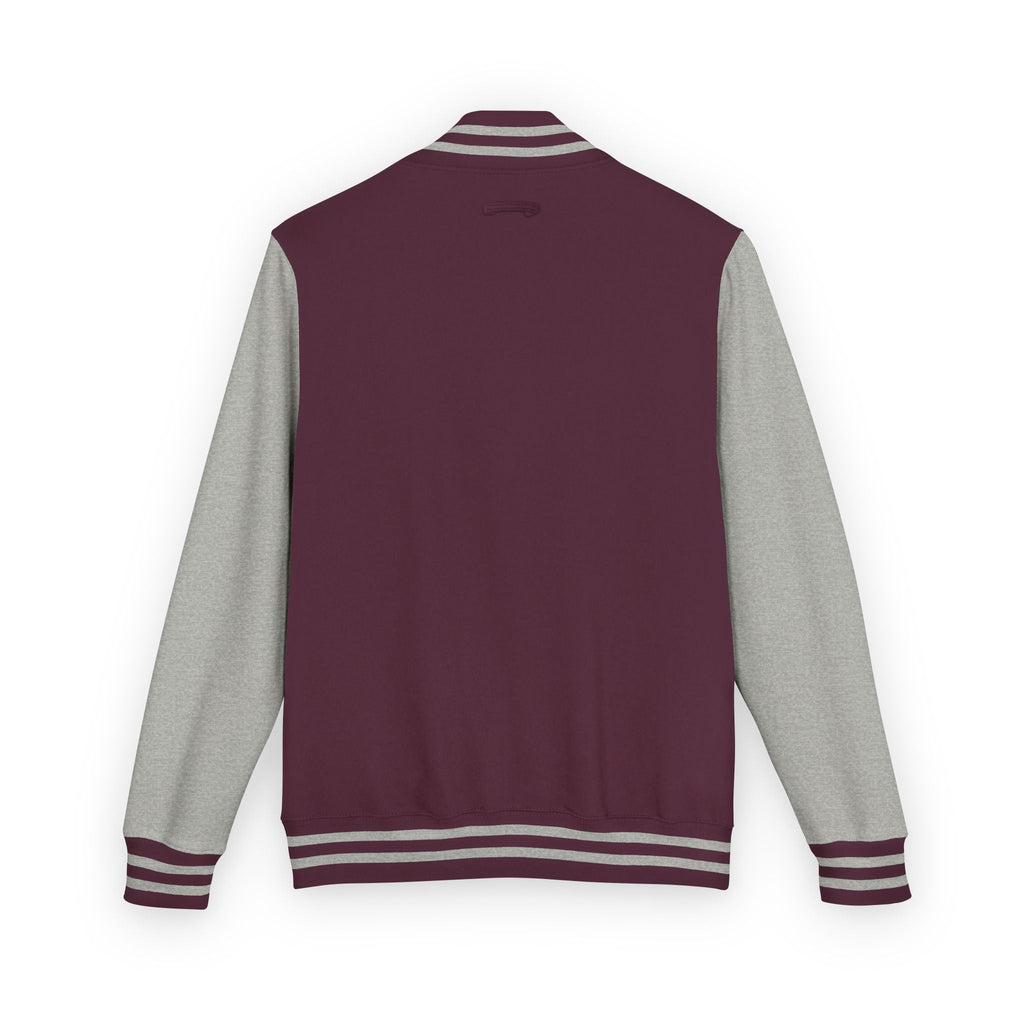 Classic Red & White Letterman Jacket - Velqono