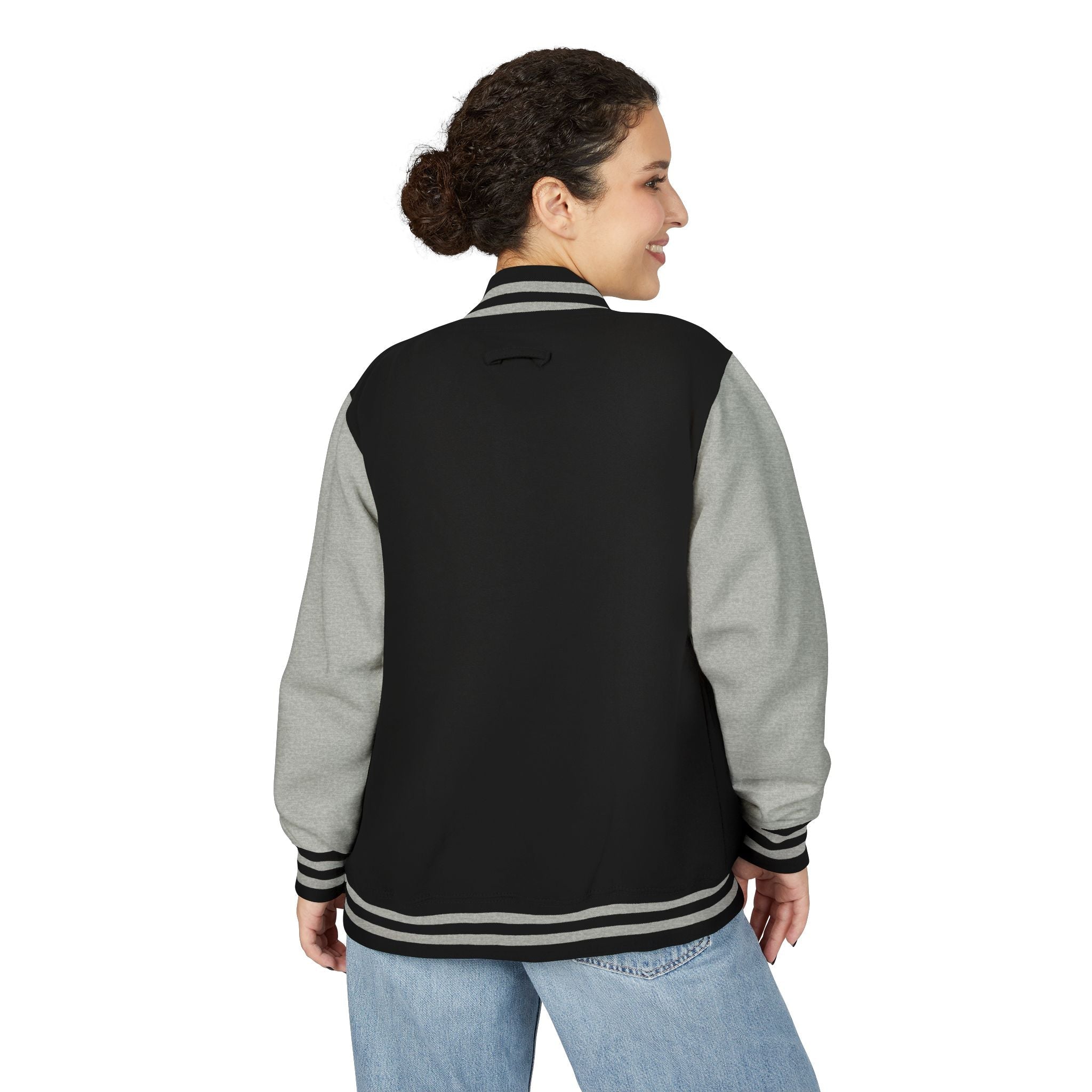 Classic Red & White Letterman Jacket - Velqono