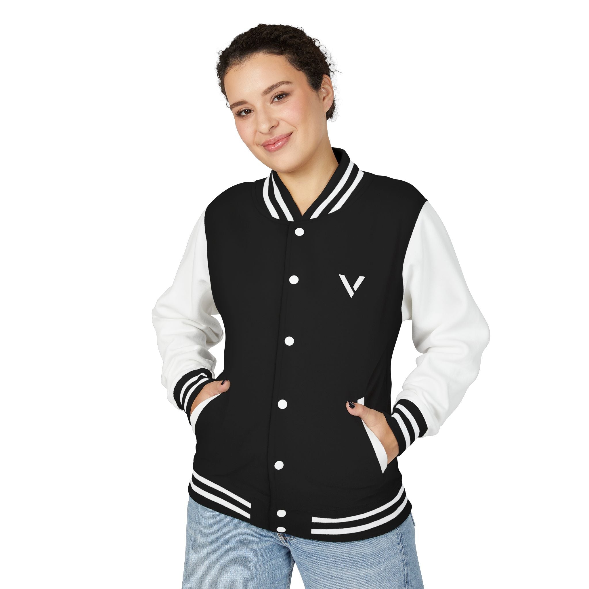 Classic Red & White Letterman Jacket - Velqono