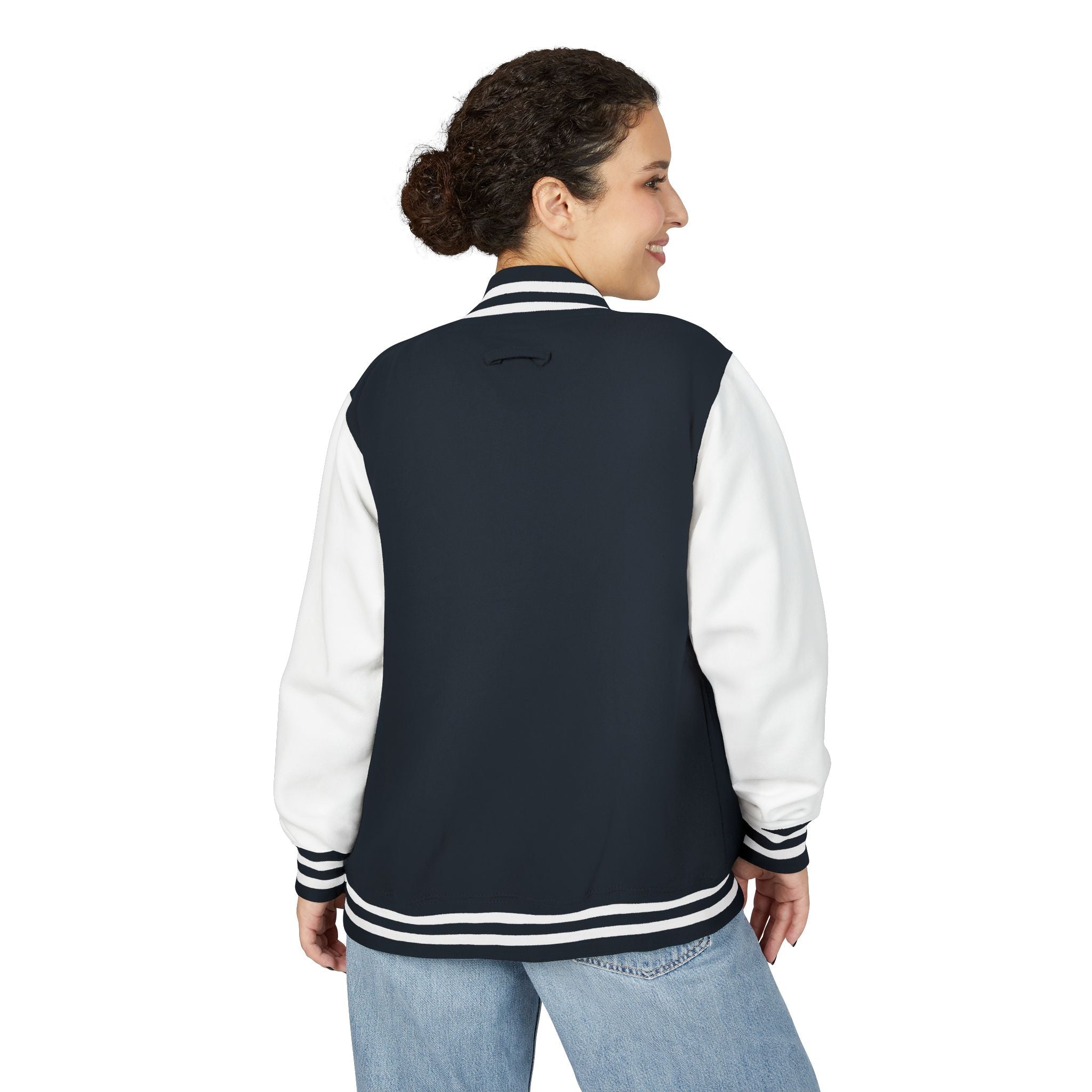 Classic Red & White Letterman Jacket - Velqono