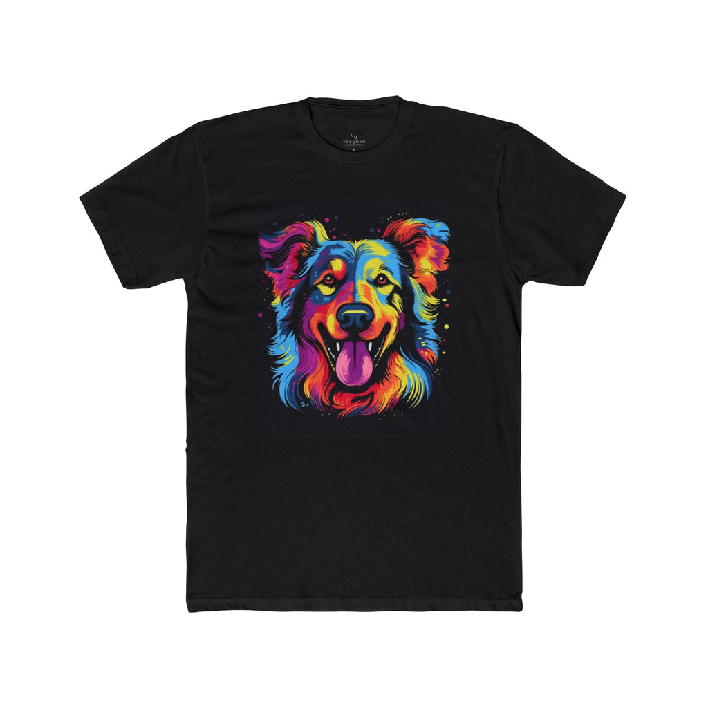 Colorful Neon Dog Portrait T-Shirt - Velqono