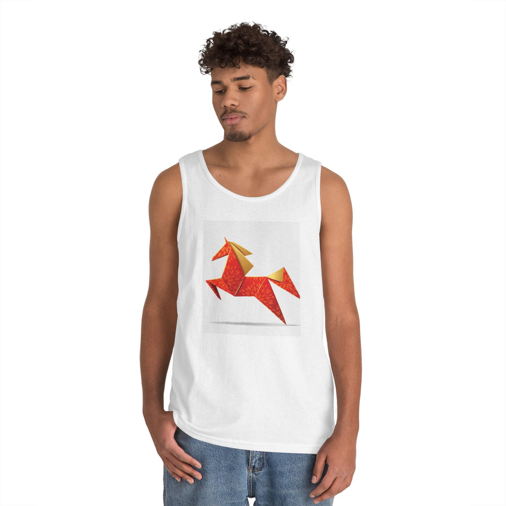 Cotton Tank Tops with Origami Fox Tank Top - Velqono