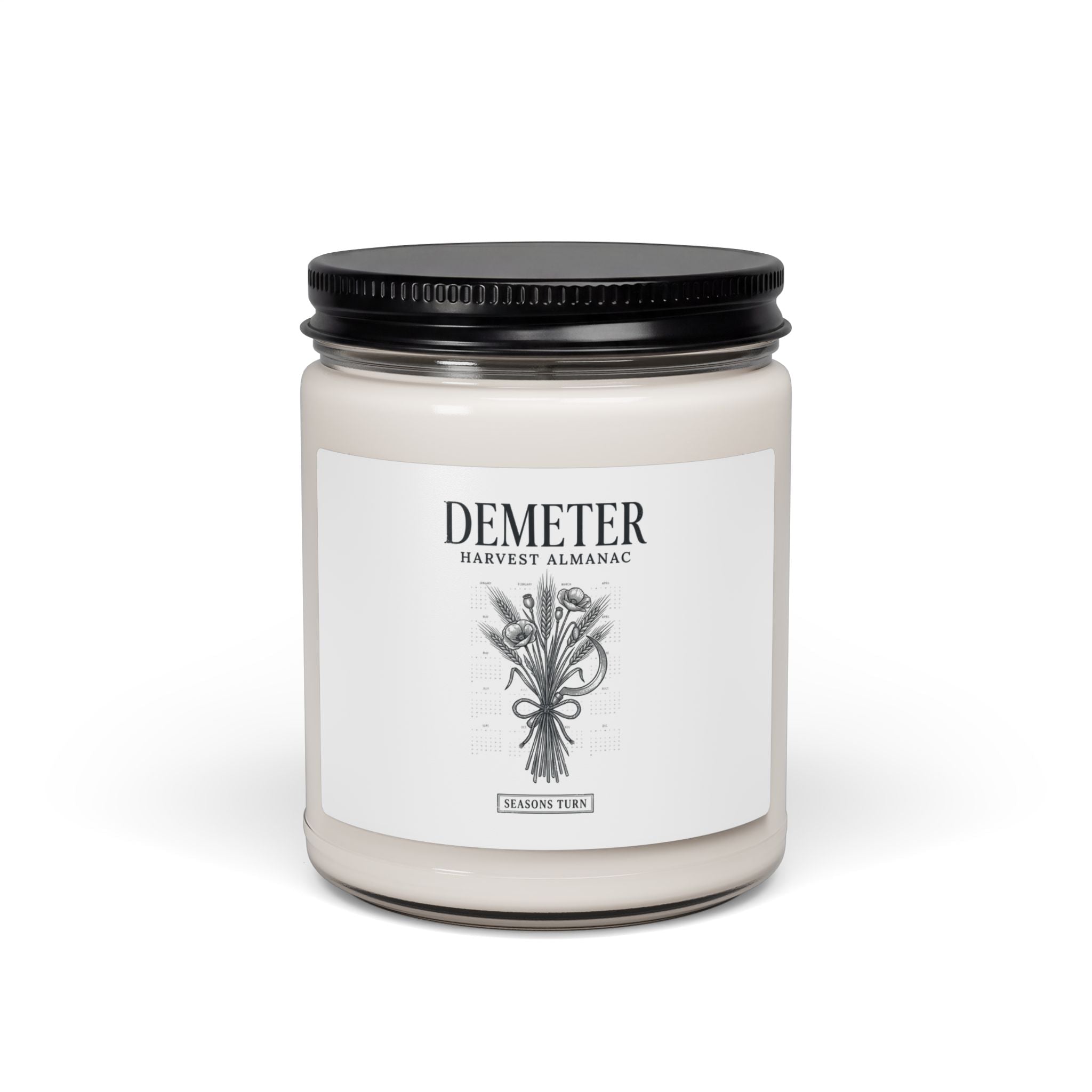 Demeter Botanical Soy Candle, Greek Mythology, Mythcore Home Decor - Velqono