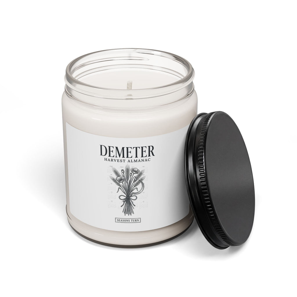 Demeter Botanical Soy Candle, Greek Mythology, Mythcore Home Decor - Velqono