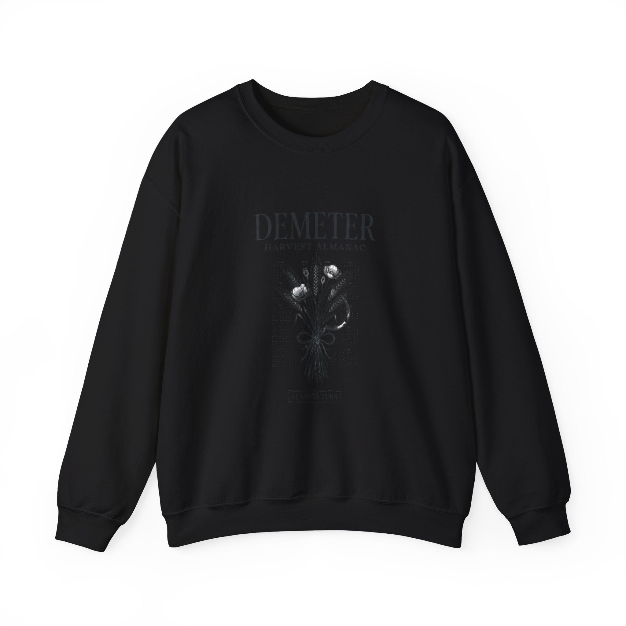 Demeter Harvest Almanac Crewneck Sweatshirt | Greek Mythology, Mythcore - Velqono