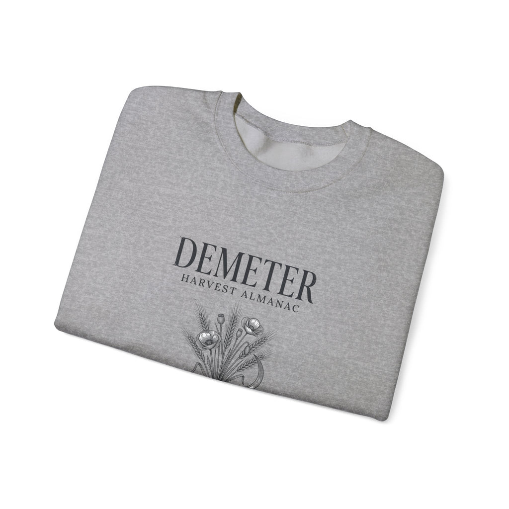 Demeter Harvest Almanac Crewneck Sweatshirt | Greek Mythology, Mythcore - Velqono