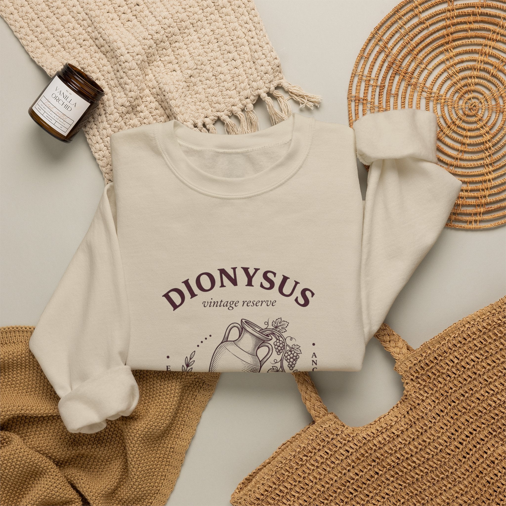 Dionysus Wine Society Crewneck | Greek Mythology, Mythcore - Velqono