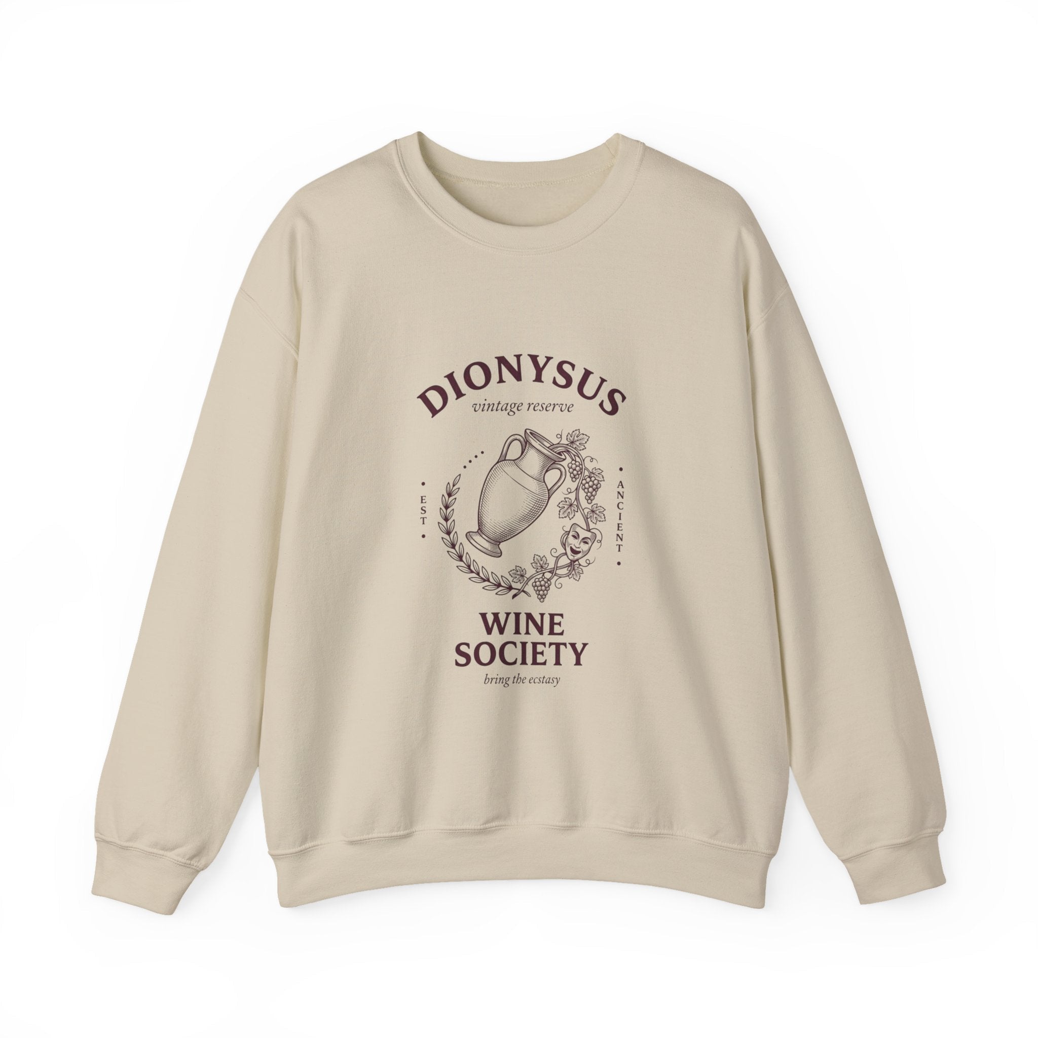 Dionysus Wine Society Crewneck | Greek Mythology, Mythcore - Velqono