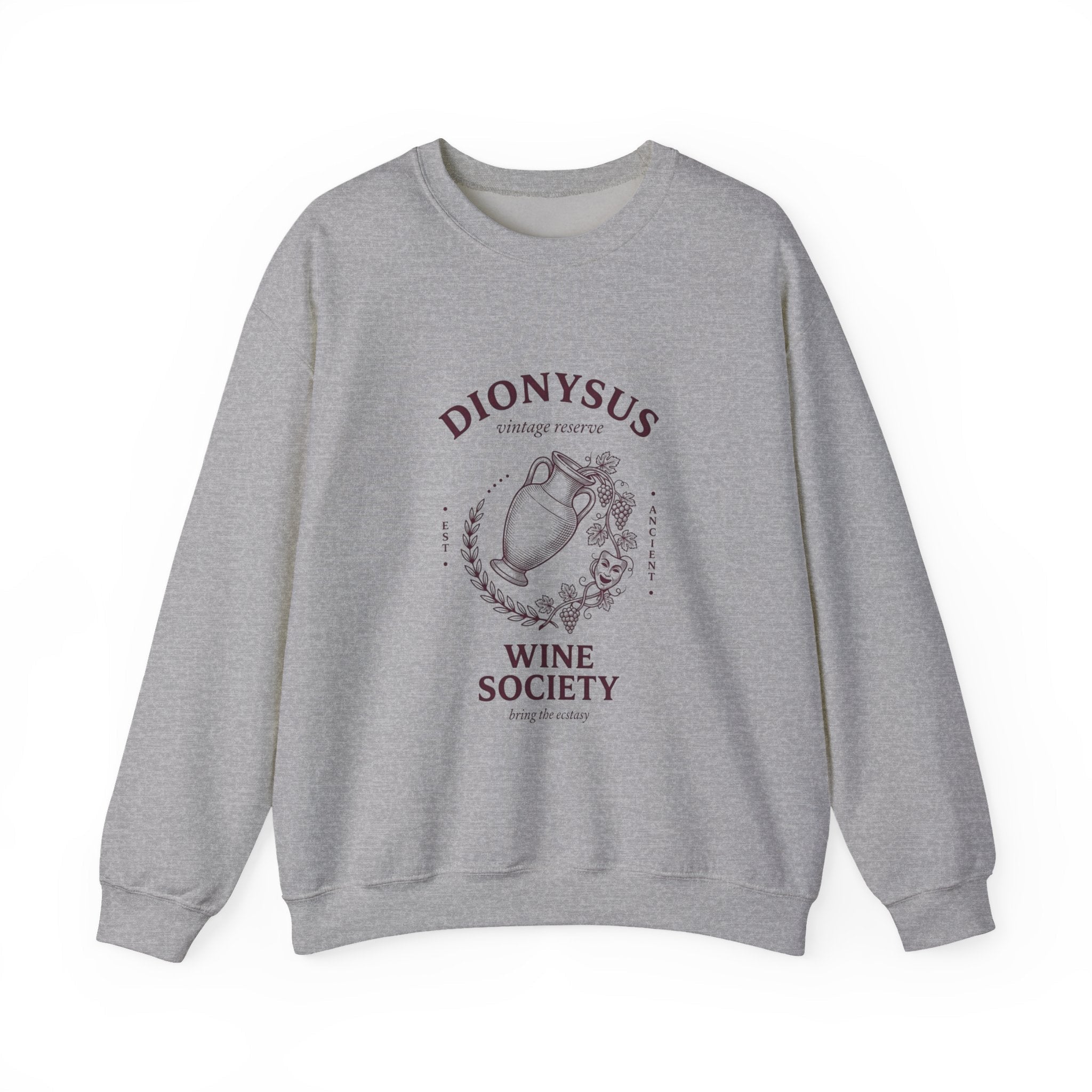 Dionysus Wine Society Crewneck | Greek Mythology, Mythcore - Velqono