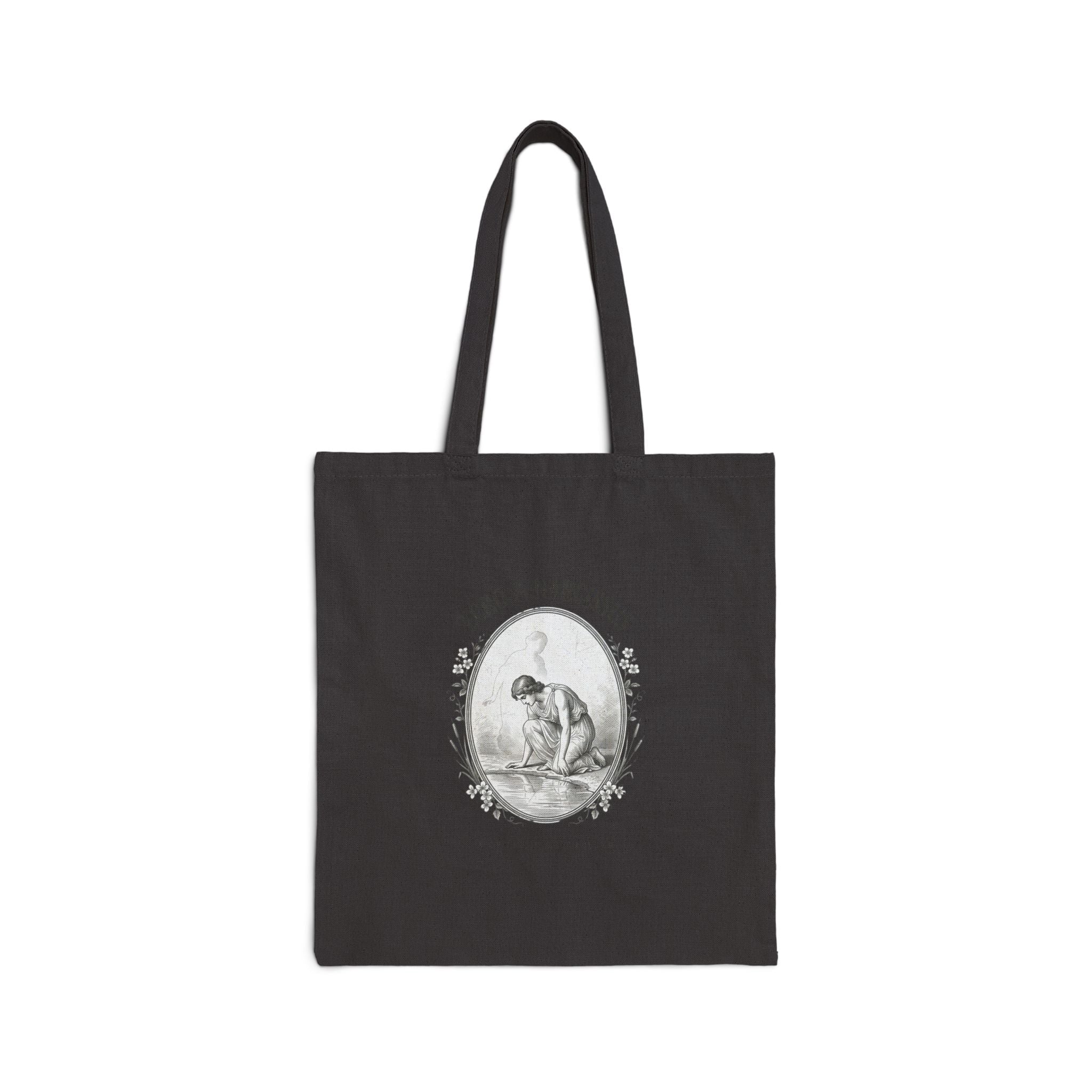 Echo and Narcissus Tote | Greek mythology mythcore classical art canvas - Velqono