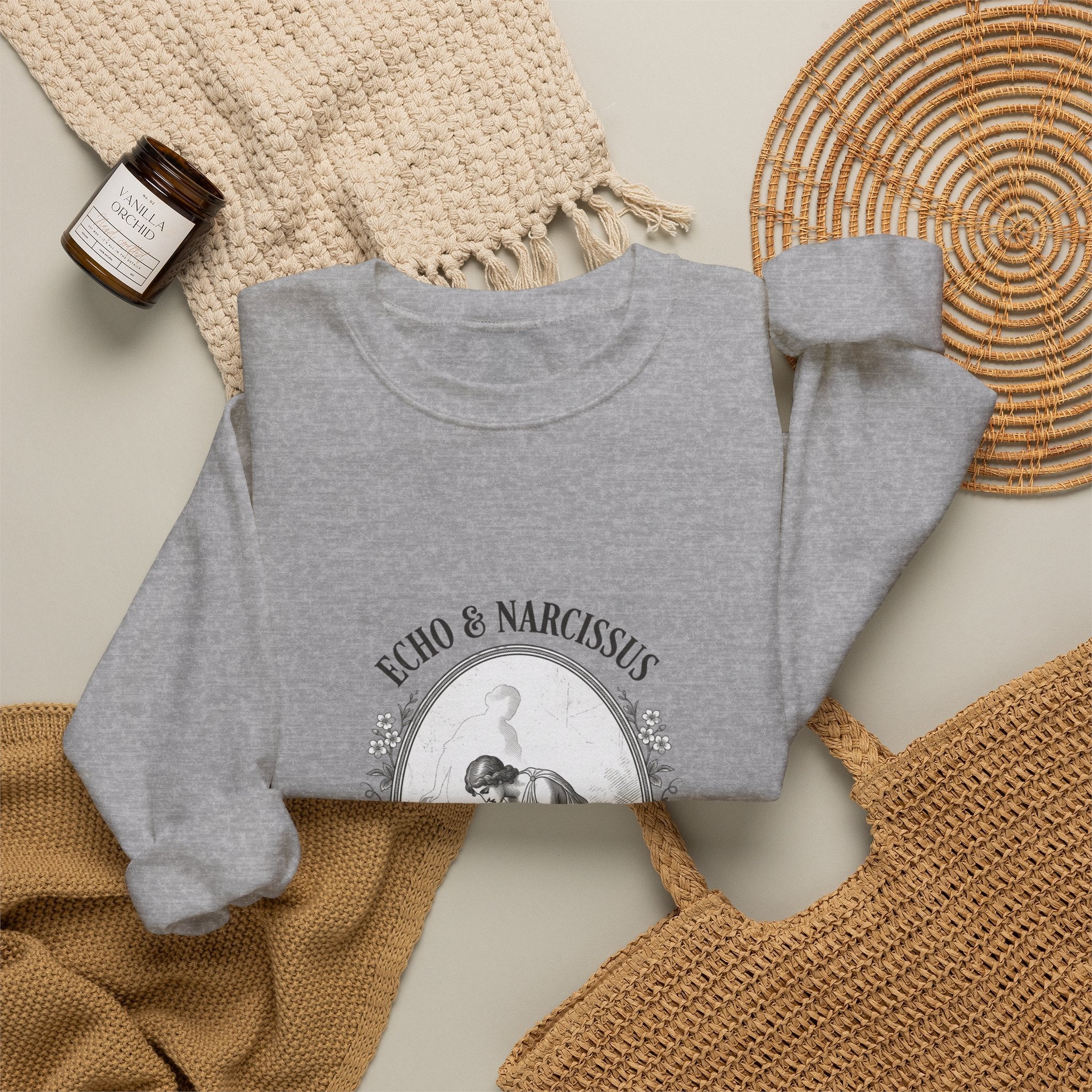 Echo & Narcissus Sweatshirt | Greek mythology, Mythcore, Classical art - Velqono