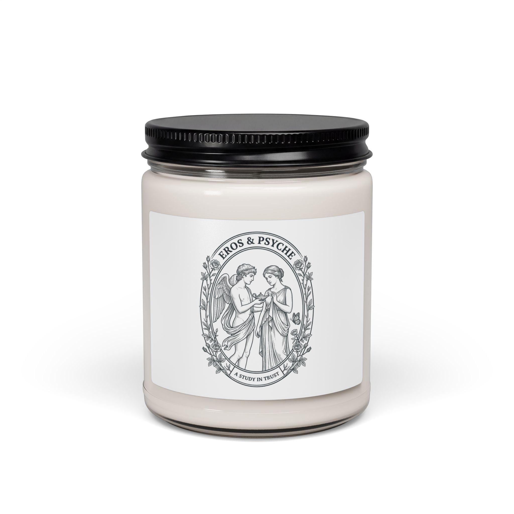 Eros & Psyche Illustration Candle | Greek Mythology, Mythcore Soy 9oz - Velqono