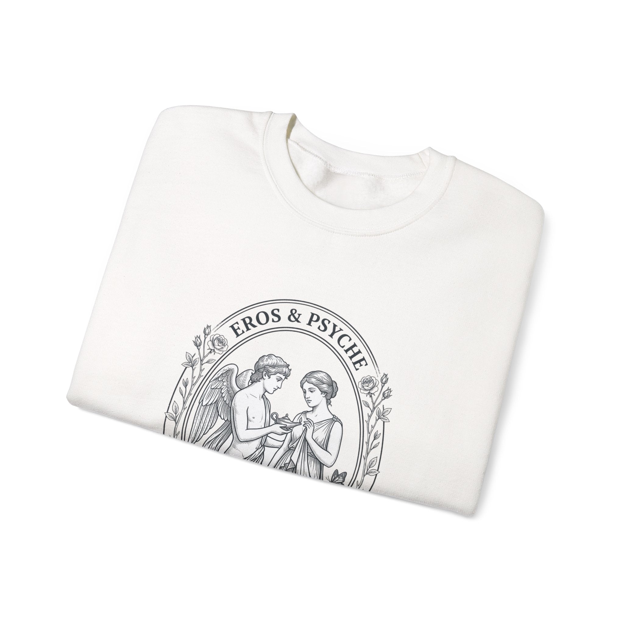Eros & Psyche Illustration Sweatshirt | Greek Mythology, Mythcore - Velqono