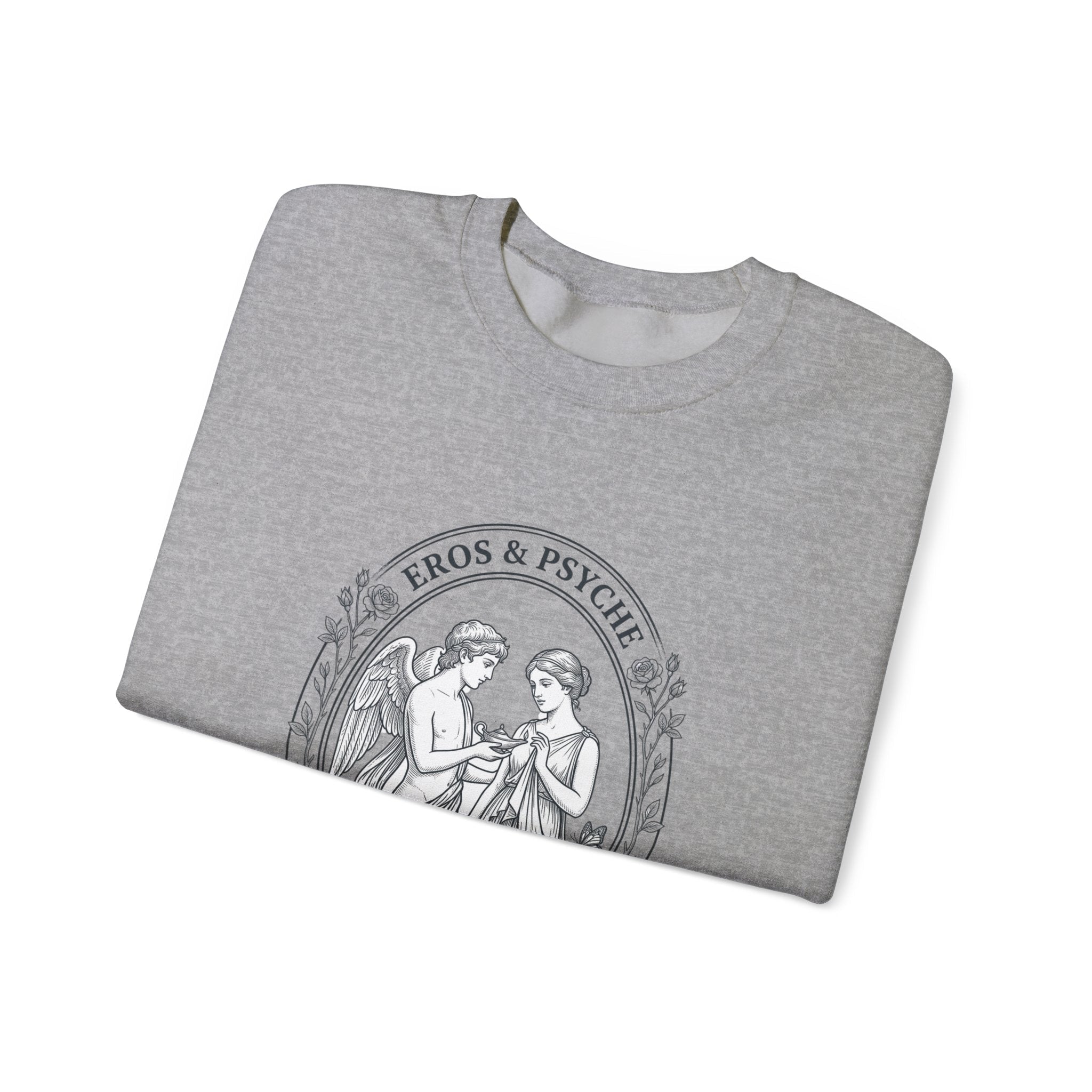 Eros & Psyche Illustration Sweatshirt | Greek Mythology, Mythcore - Velqono