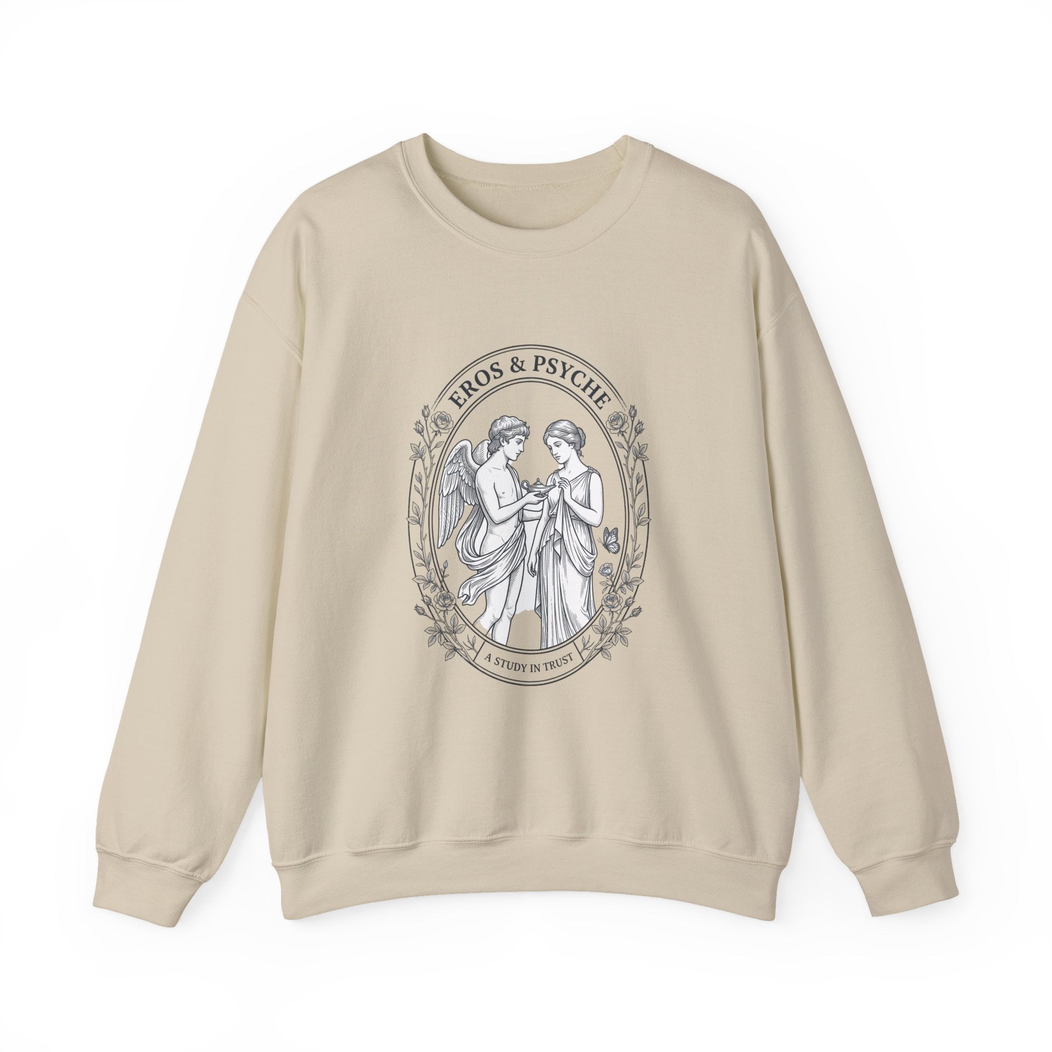 Eros & Psyche Illustration Sweatshirt | Greek Mythology, Mythcore - Velqono