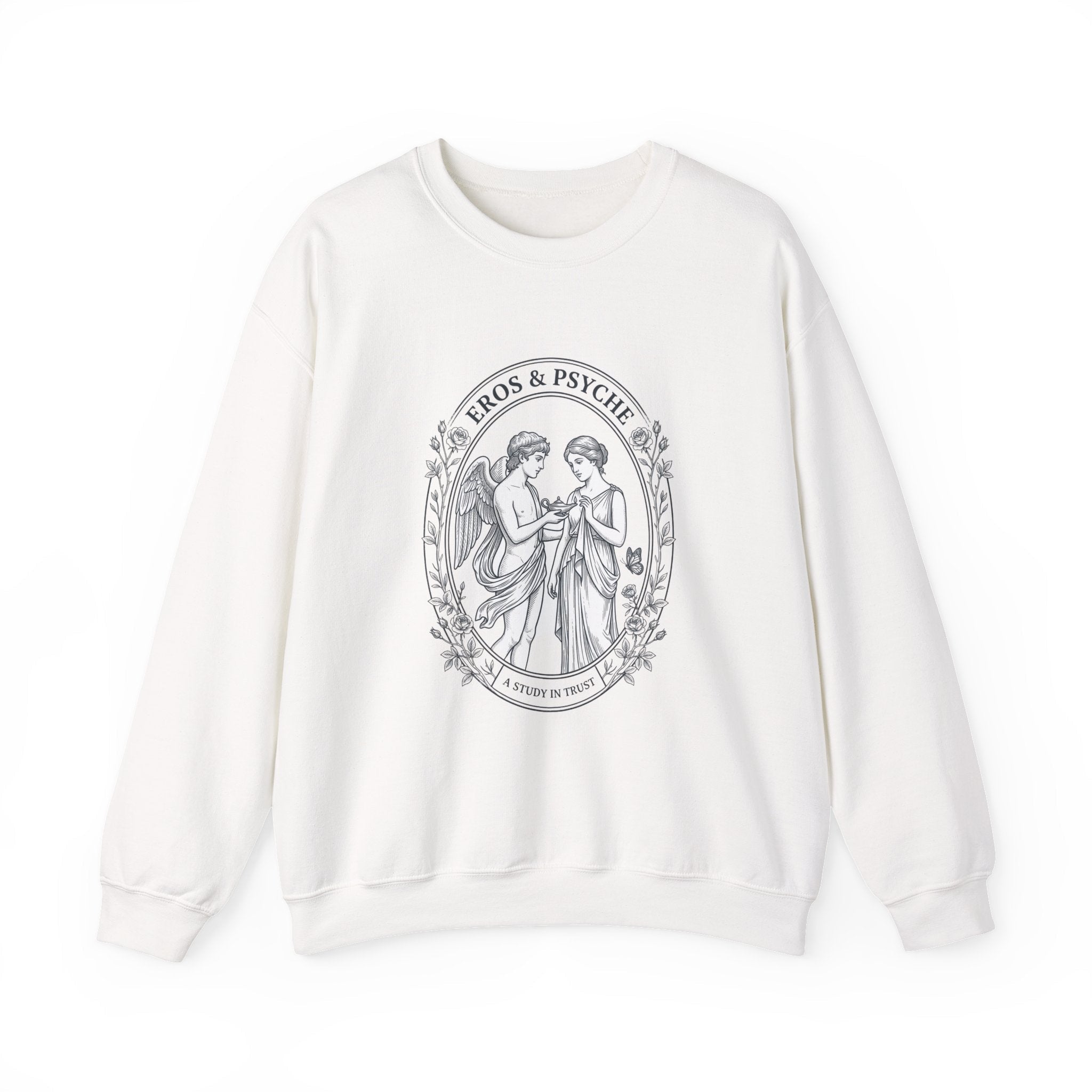 Eros & Psyche Illustration Sweatshirt | Greek Mythology, Mythcore - Velqono