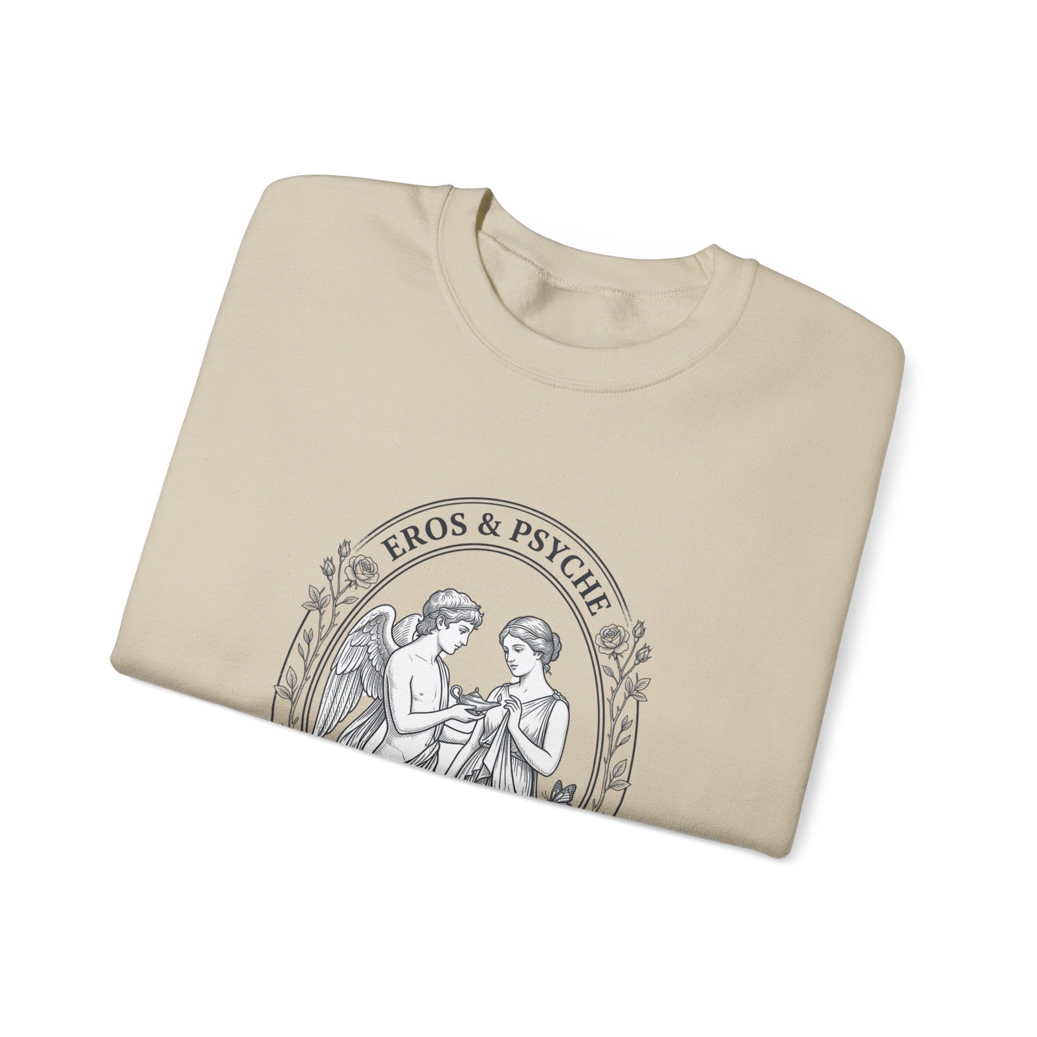 Eros & Psyche Illustration Sweatshirt | Greek Mythology, Mythcore - Velqono