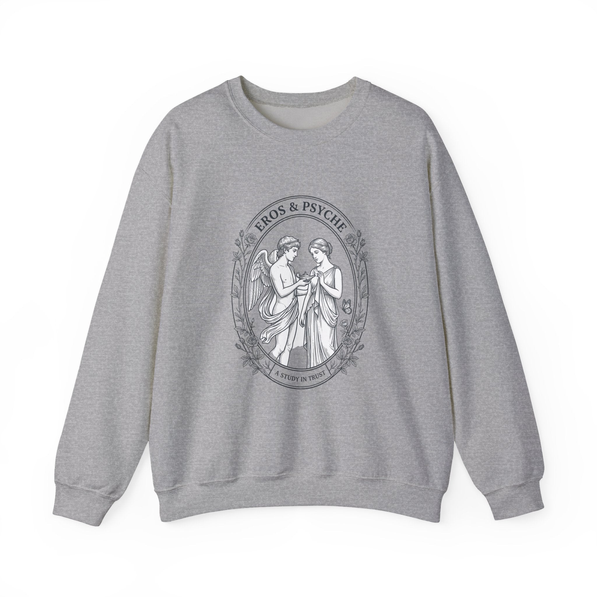 Eros & Psyche Illustration Sweatshirt | Greek Mythology, Mythcore - Velqono