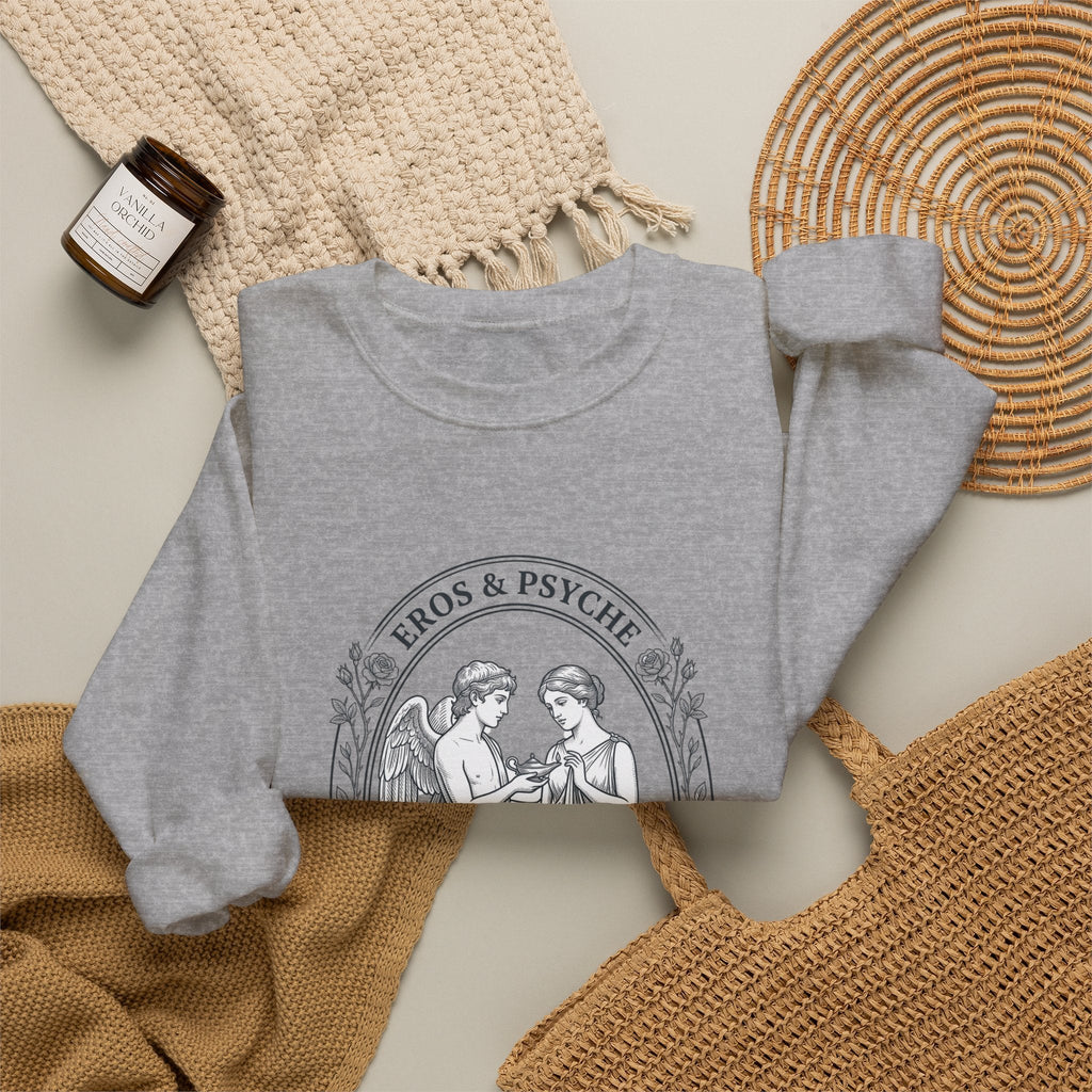 Eros & Psyche Illustration Sweatshirt | Greek Mythology, Mythcore - Velqono