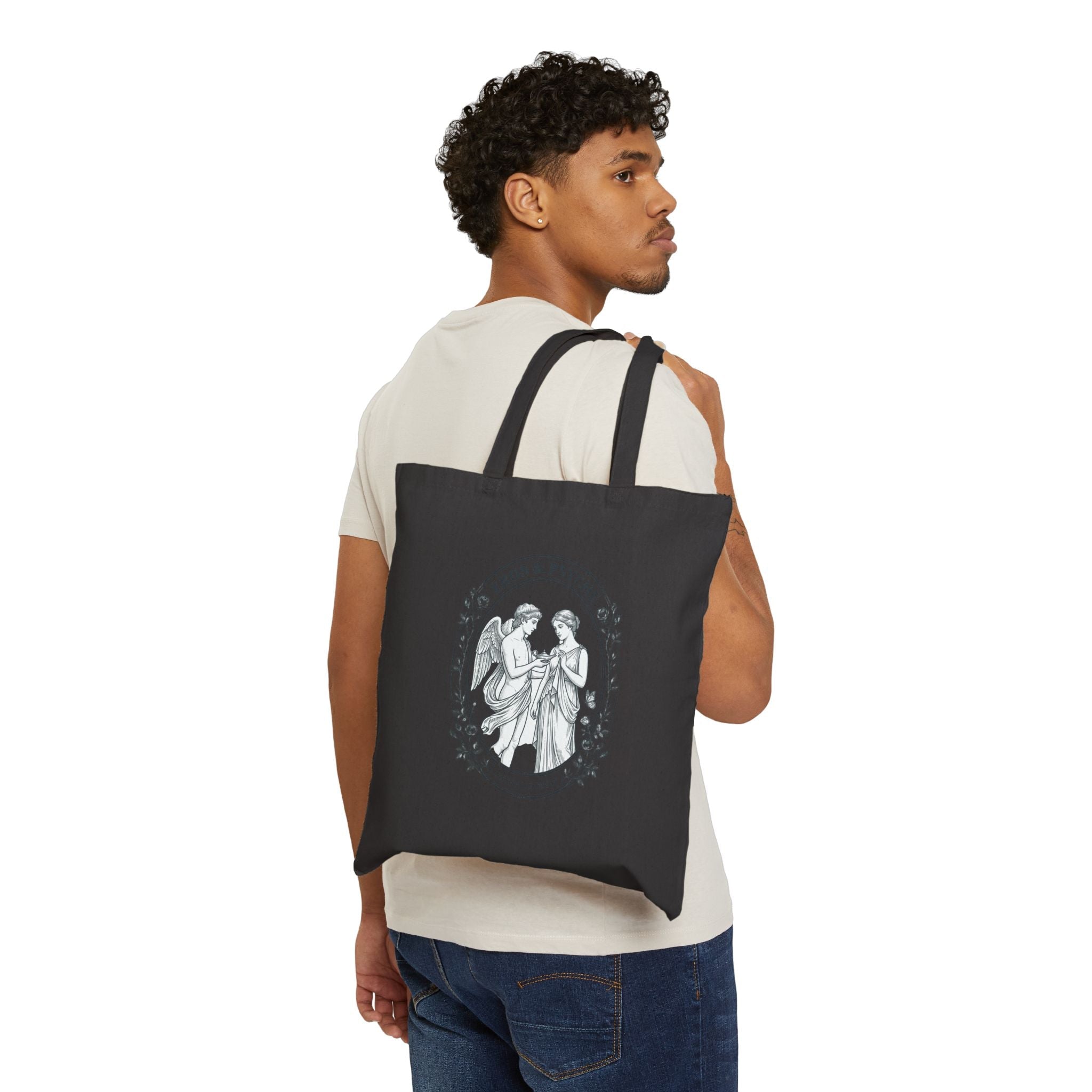Eros & Psyche Illustration Tote | Greek Mythology, Mythcore Canvas - Velqono