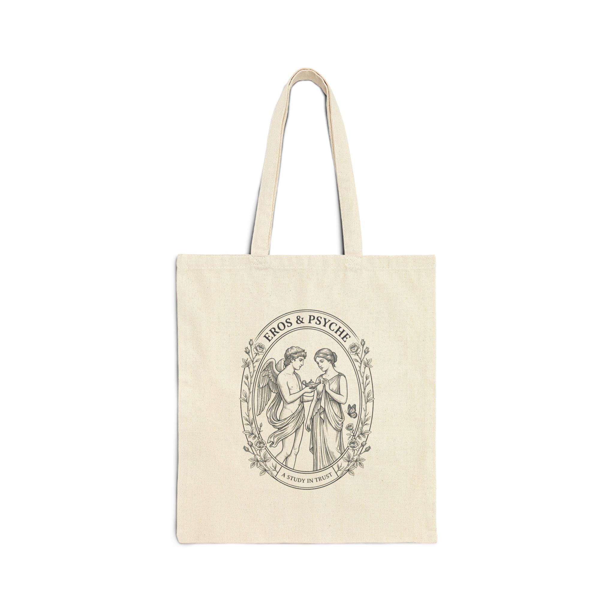 Eros & Psyche Illustration Tote | Greek Mythology, Mythcore Canvas - Velqono