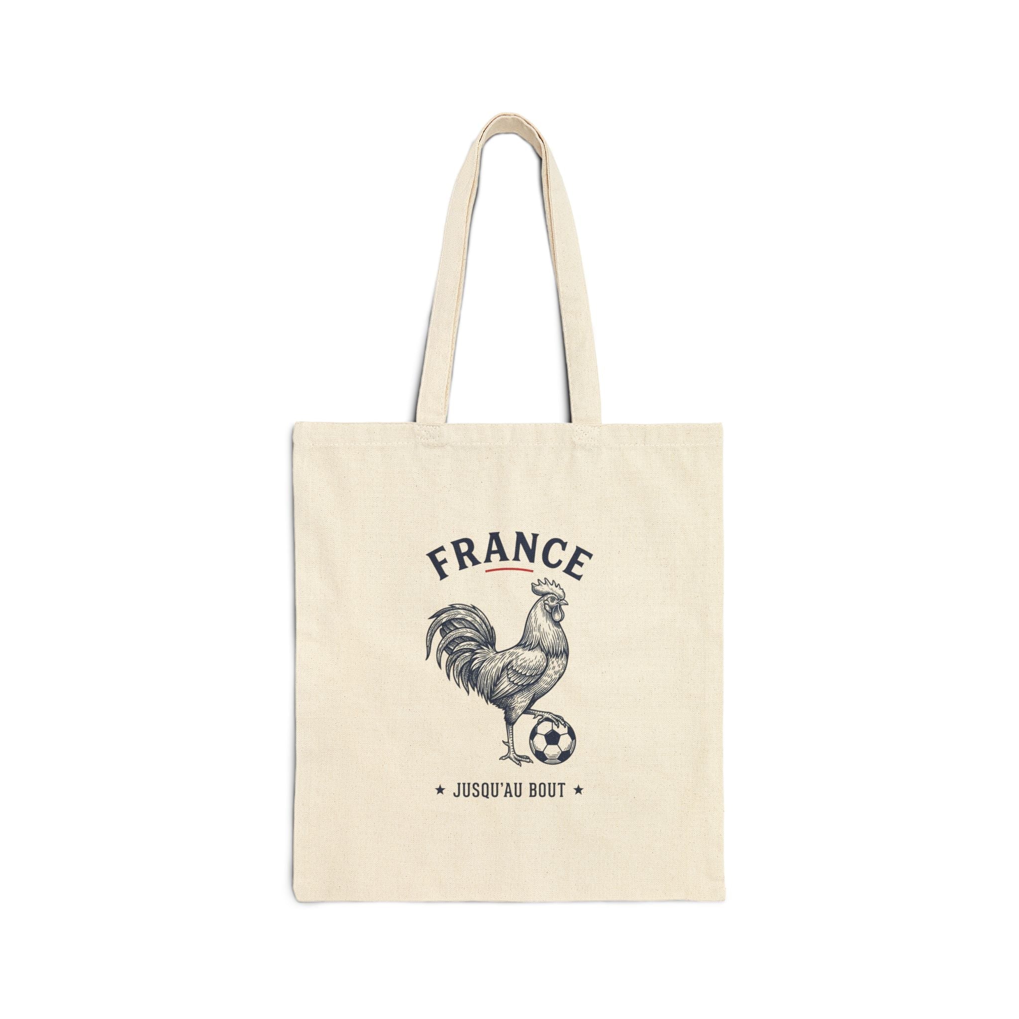France Soccer Rooster Tote | Flag Colors, Vintage Football Paris Pride - Velqono