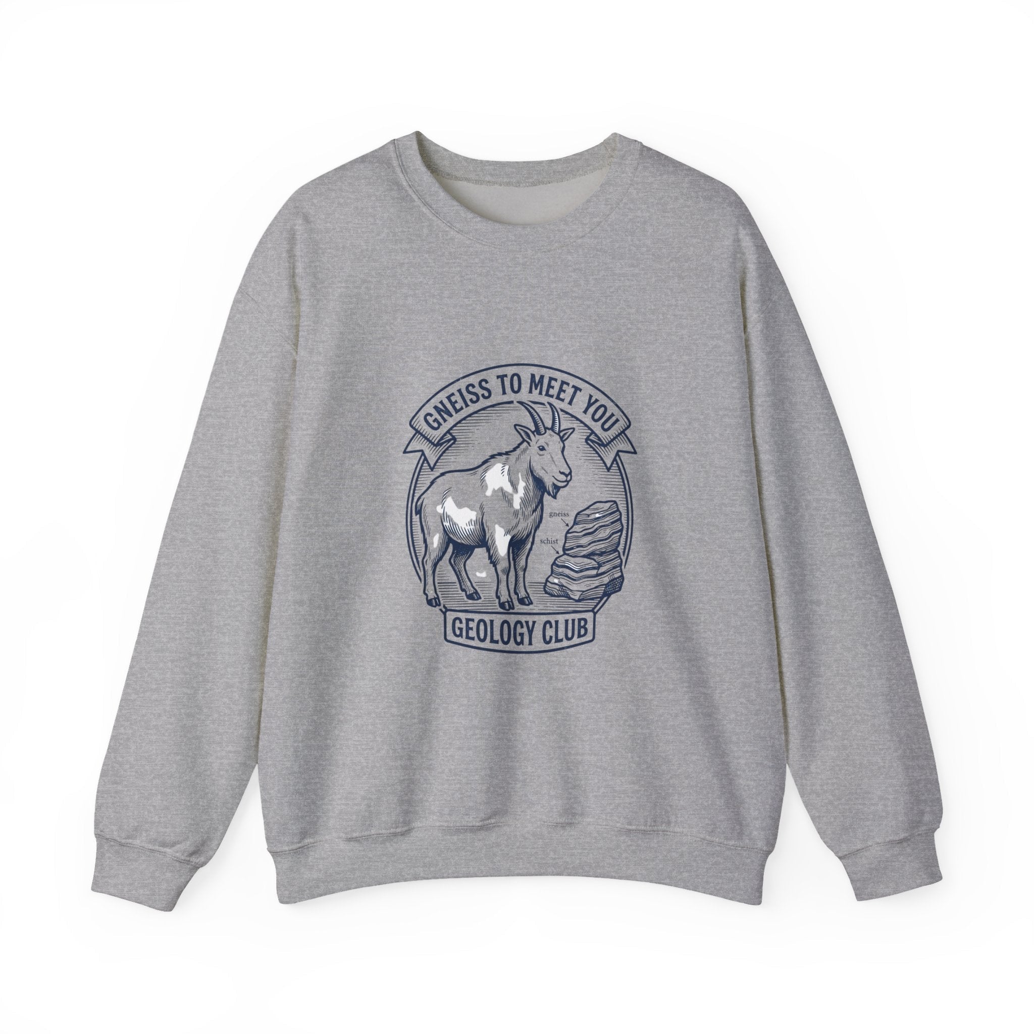 Gneiss to Meet You Geology Club Sweatshirt | Science Humor, Geology - Velqono