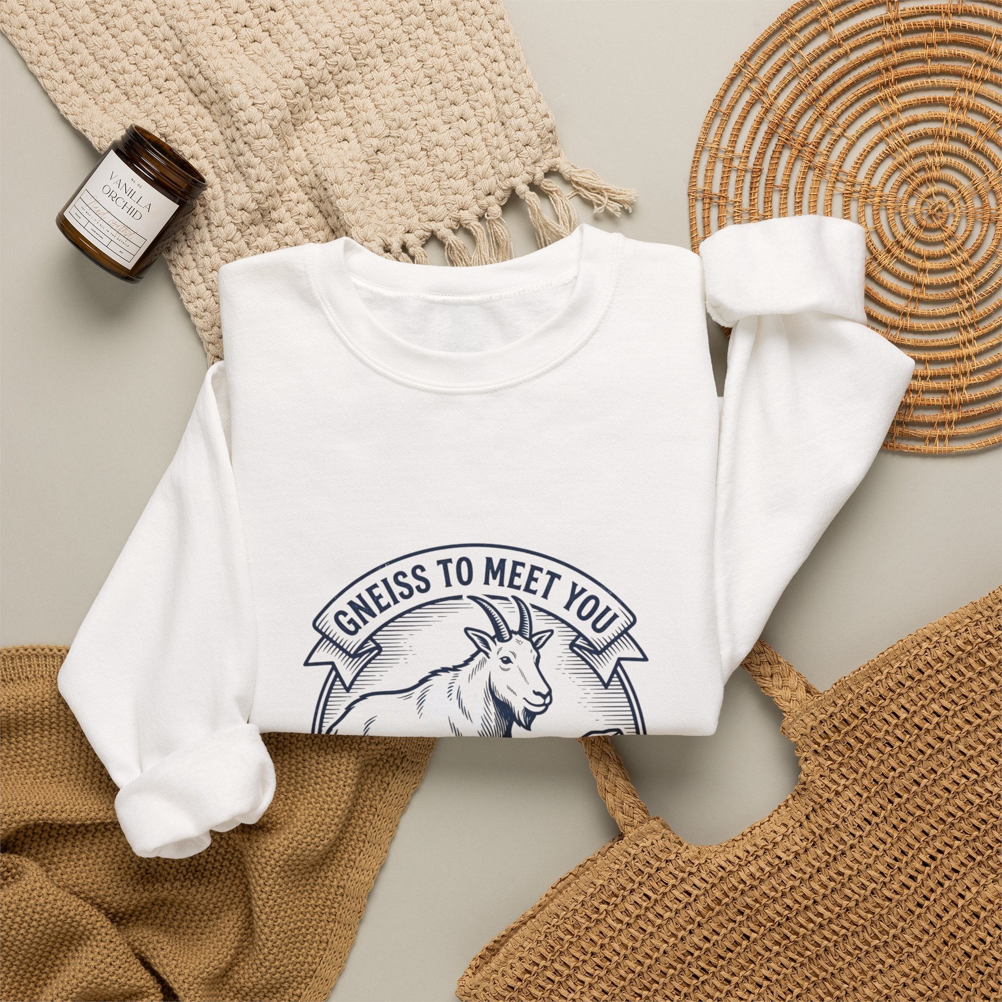 Gneiss to Meet You Geology Club Sweatshirt | Science Humor, Geology - Velqono