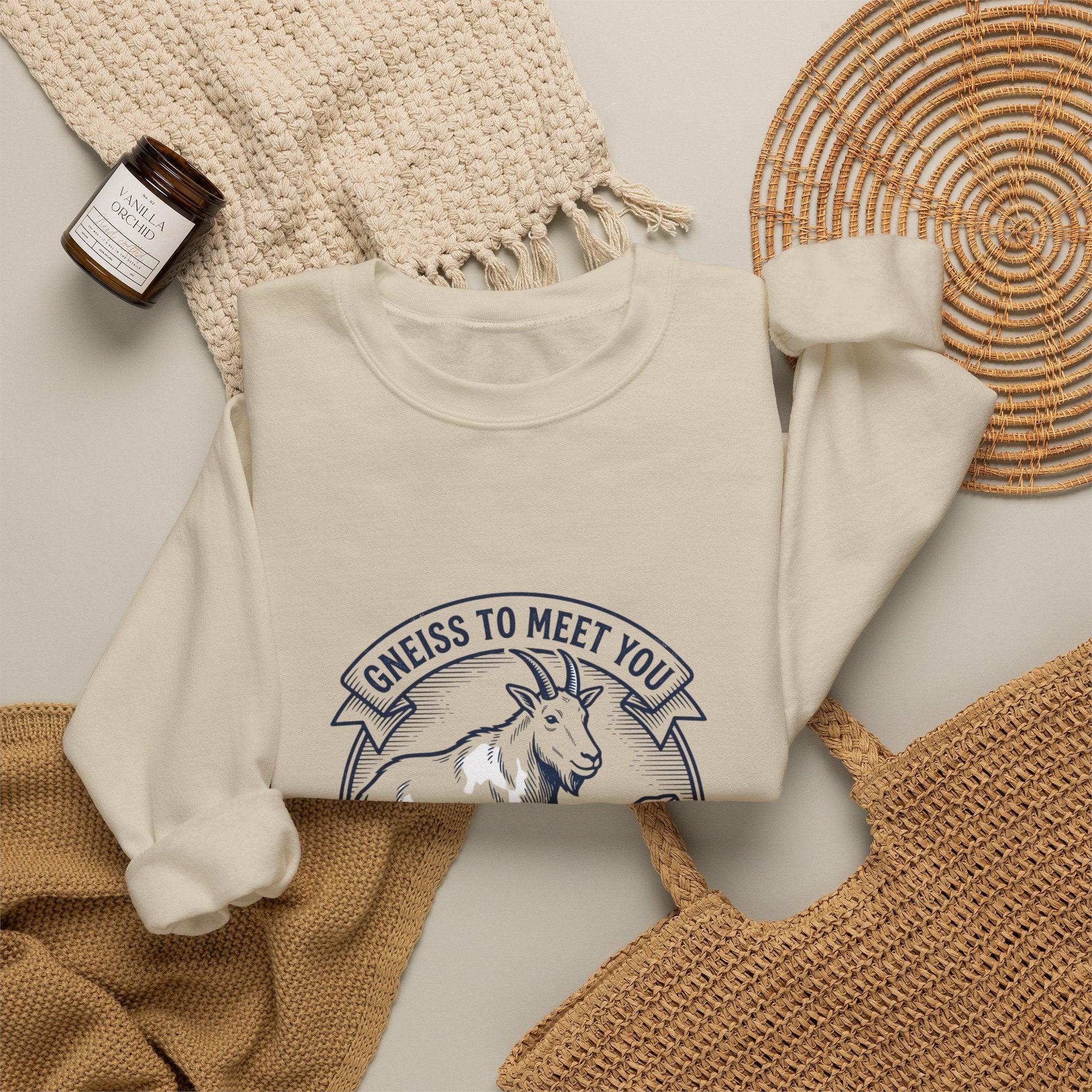Gneiss to Meet You Geology Club Sweatshirt | Science Humor, Geology - Velqono