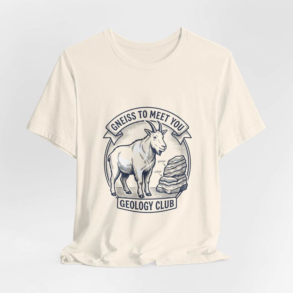 Gneiss To Meet You Geology Club Tee | Science Humor, Rock Pun - Velqono